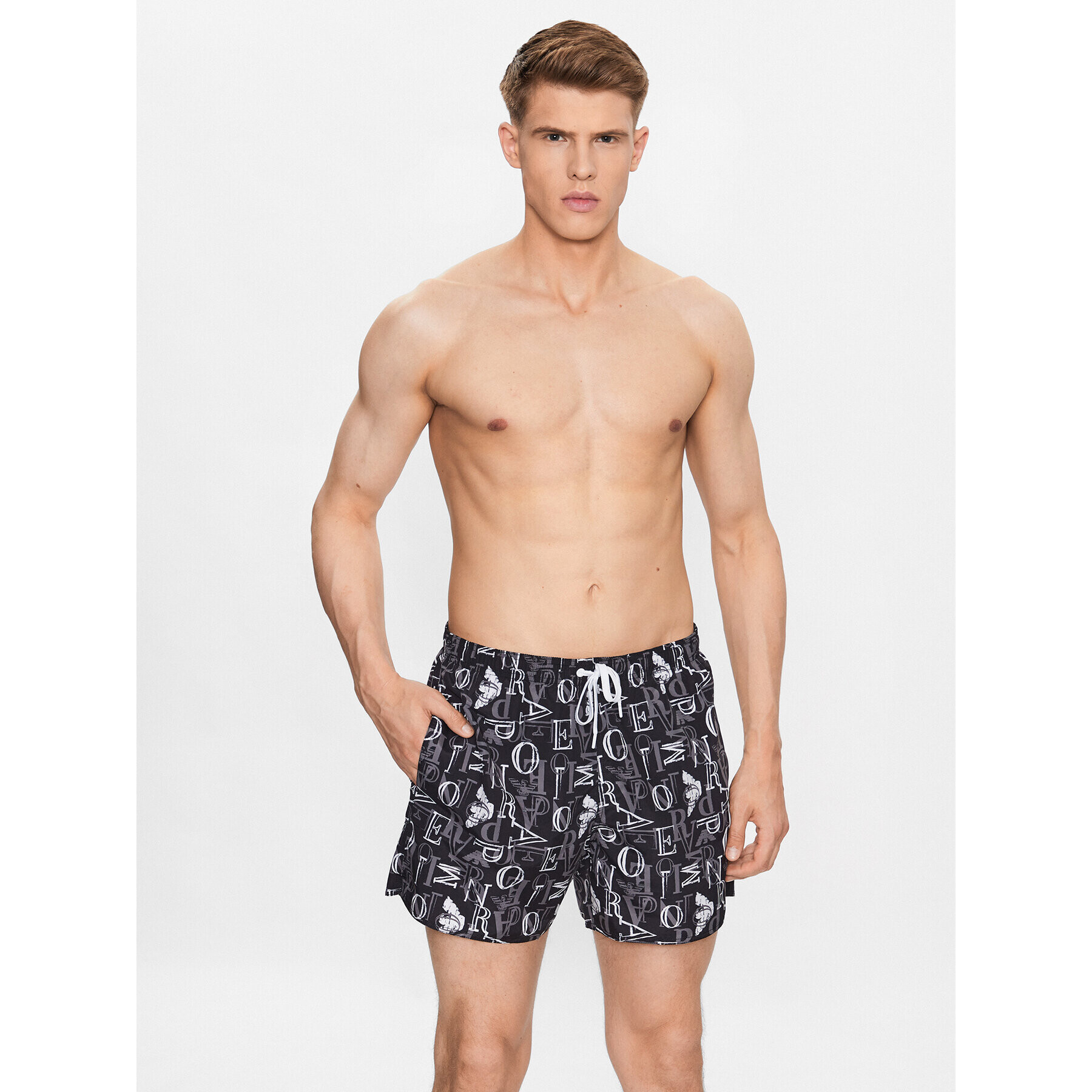 Emporio Armani Plavecké šortky 211740 3R445 00020 Čierna Regular Fit - Pepit.sk