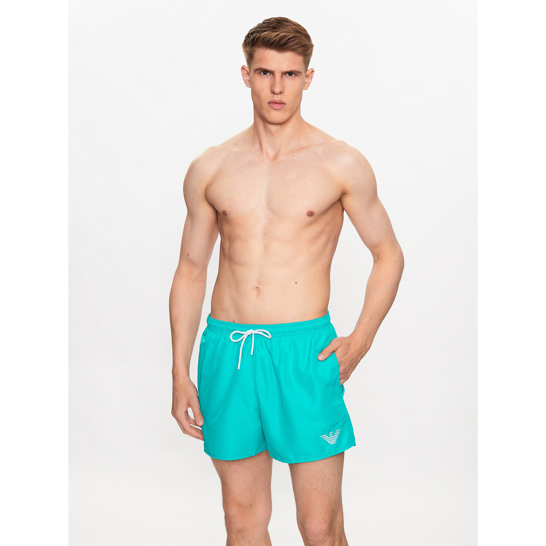 Emporio Armani Plavecké šortky 211752 3R438 00032 Tyrkysová Regular Fit - Pepit.sk