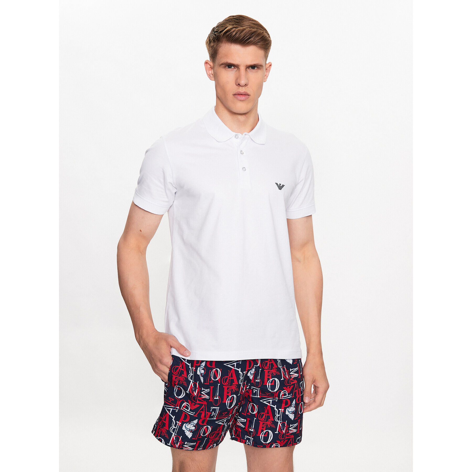 Emporio Armani Polokošeľa 211804 3R461 00010 Biela Regular Fit - Pepit.sk