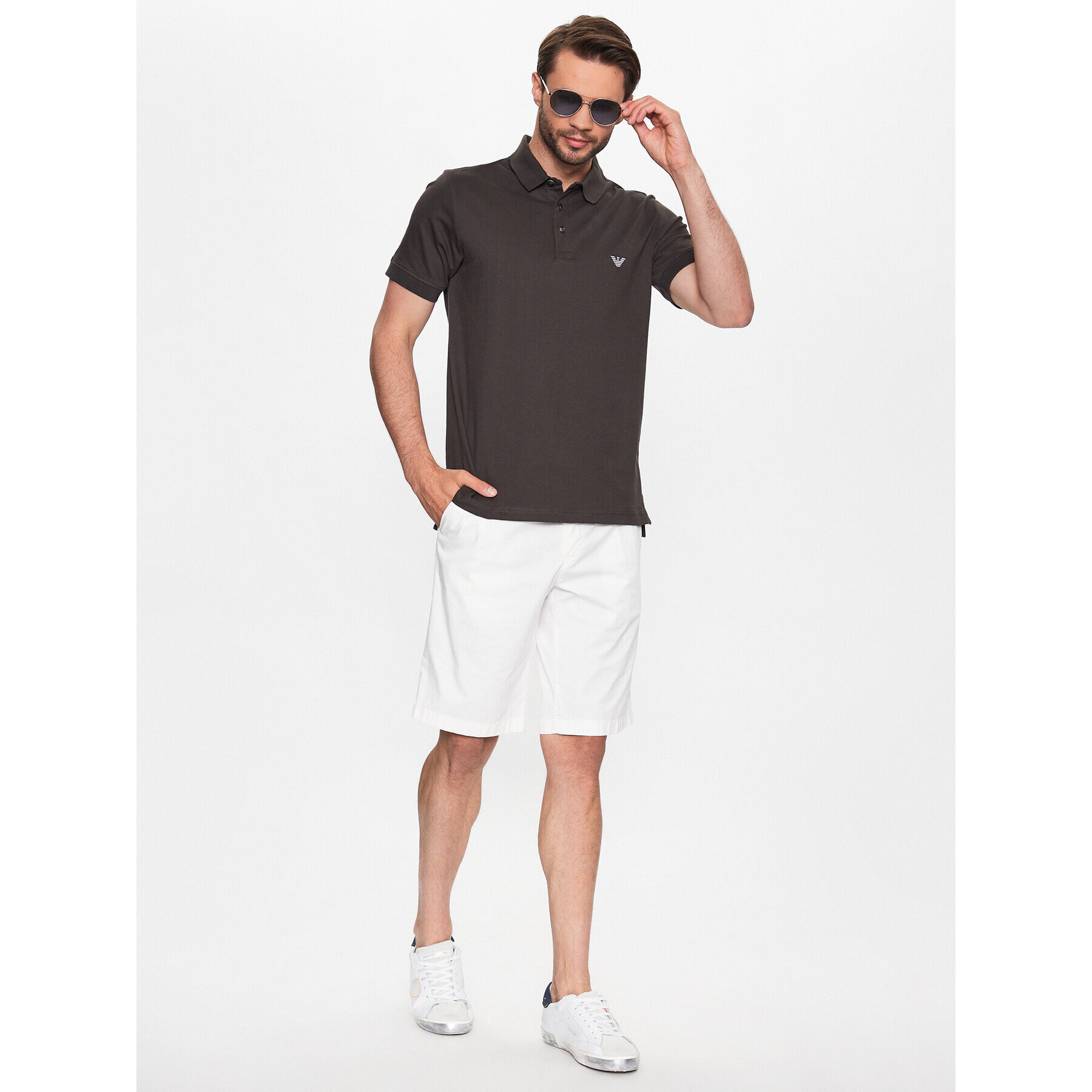 Emporio Armani Polokošeľa 211804 3R461 06154 Sivá Regular Fit - Pepit.sk