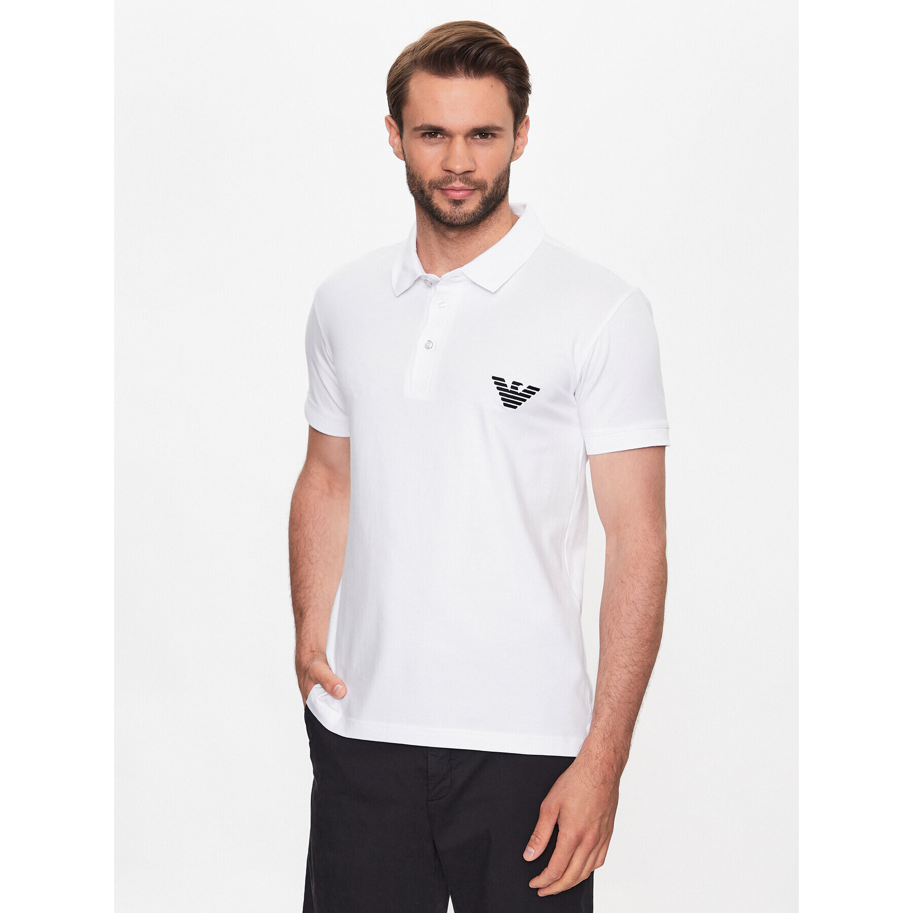 Emporio Armani Polokošeľa 211804 3R482 00010 Biela Regular Fit - Pepit.sk