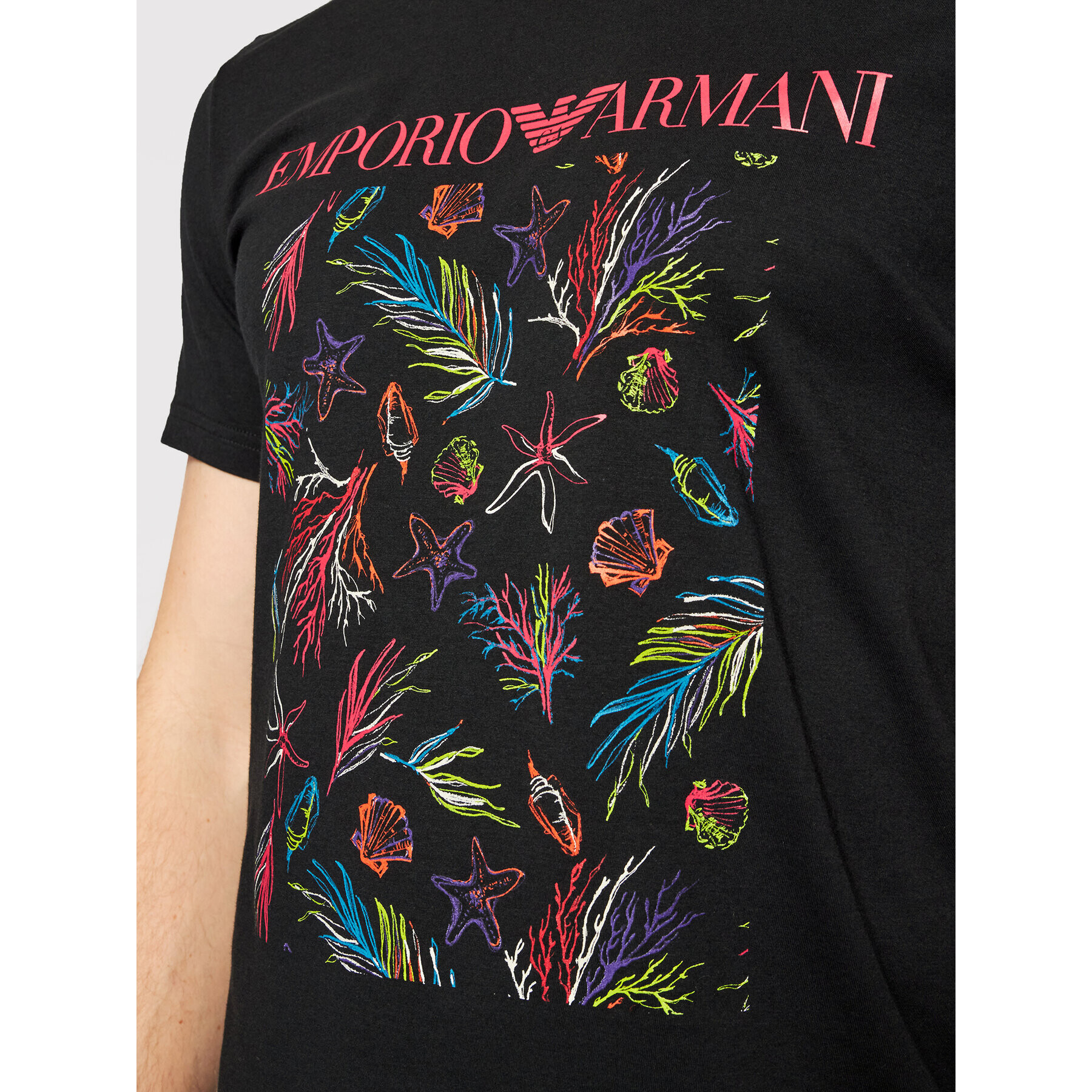 Emporio Armani Tričko 211818 1P468 98220 Čierna Regular Fit - Pepit.sk