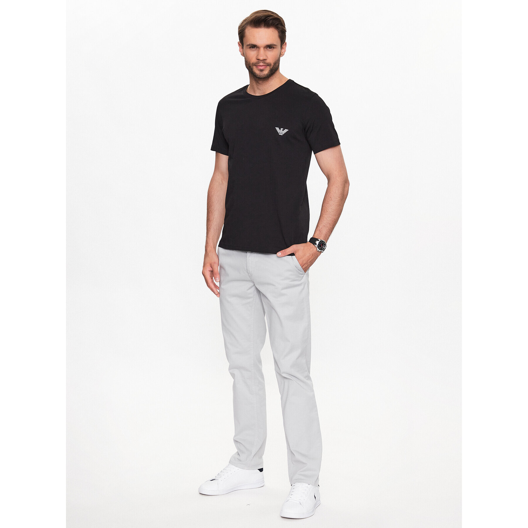 Emporio Armani Tričko 211818 3R476 21821 Čierna Regular Fit - Pepit.sk