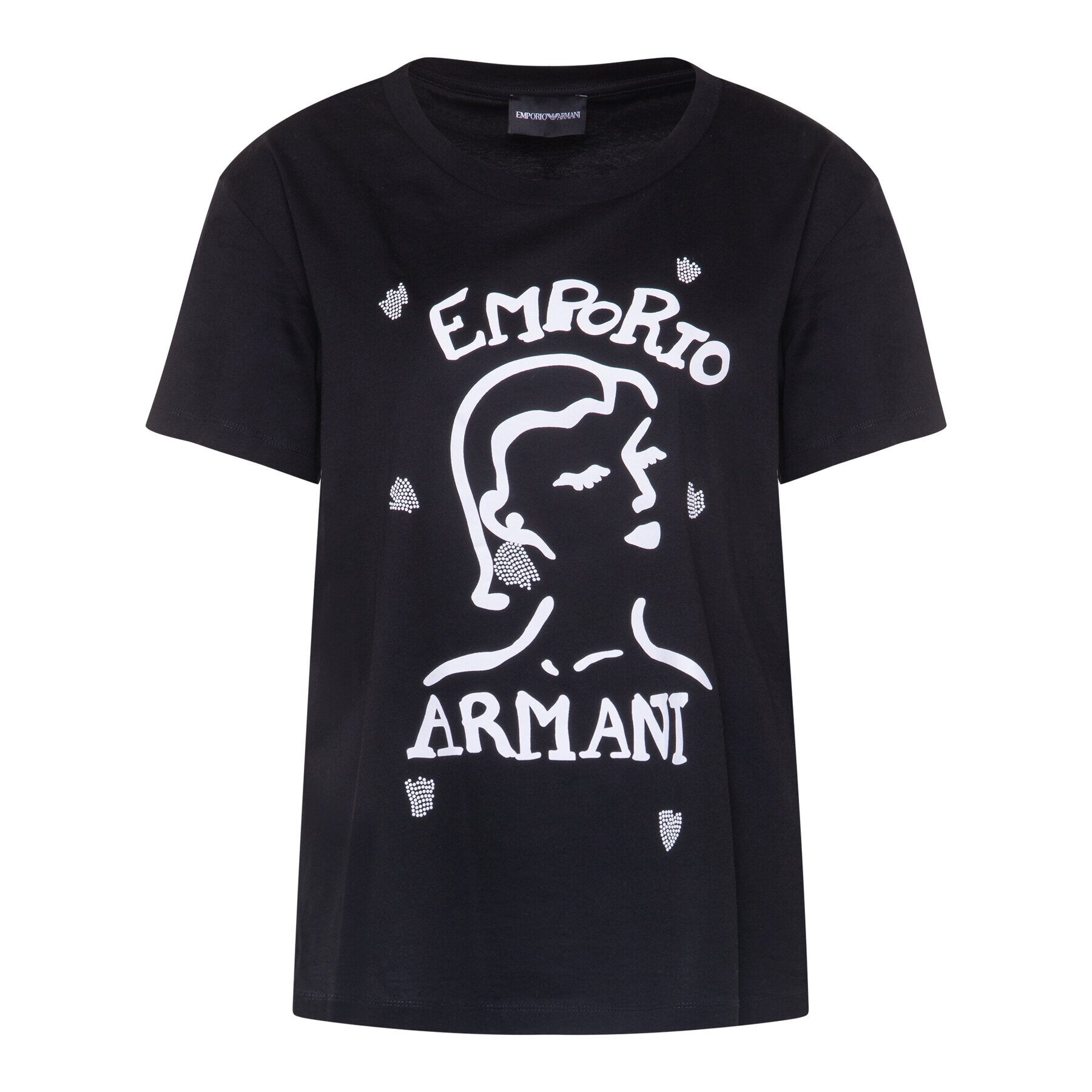 Emporio Armani Tričko 3H2T7Q 2J95Z 0999 Čierna Regular Fit - Pepit.sk