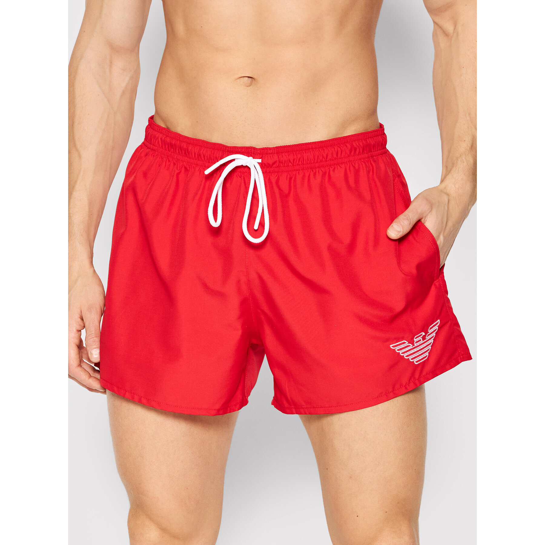 Emporio Armani Underwear Plavecké šortky 211752 2R438 00173 Červená Regular Fit - Pepit.sk