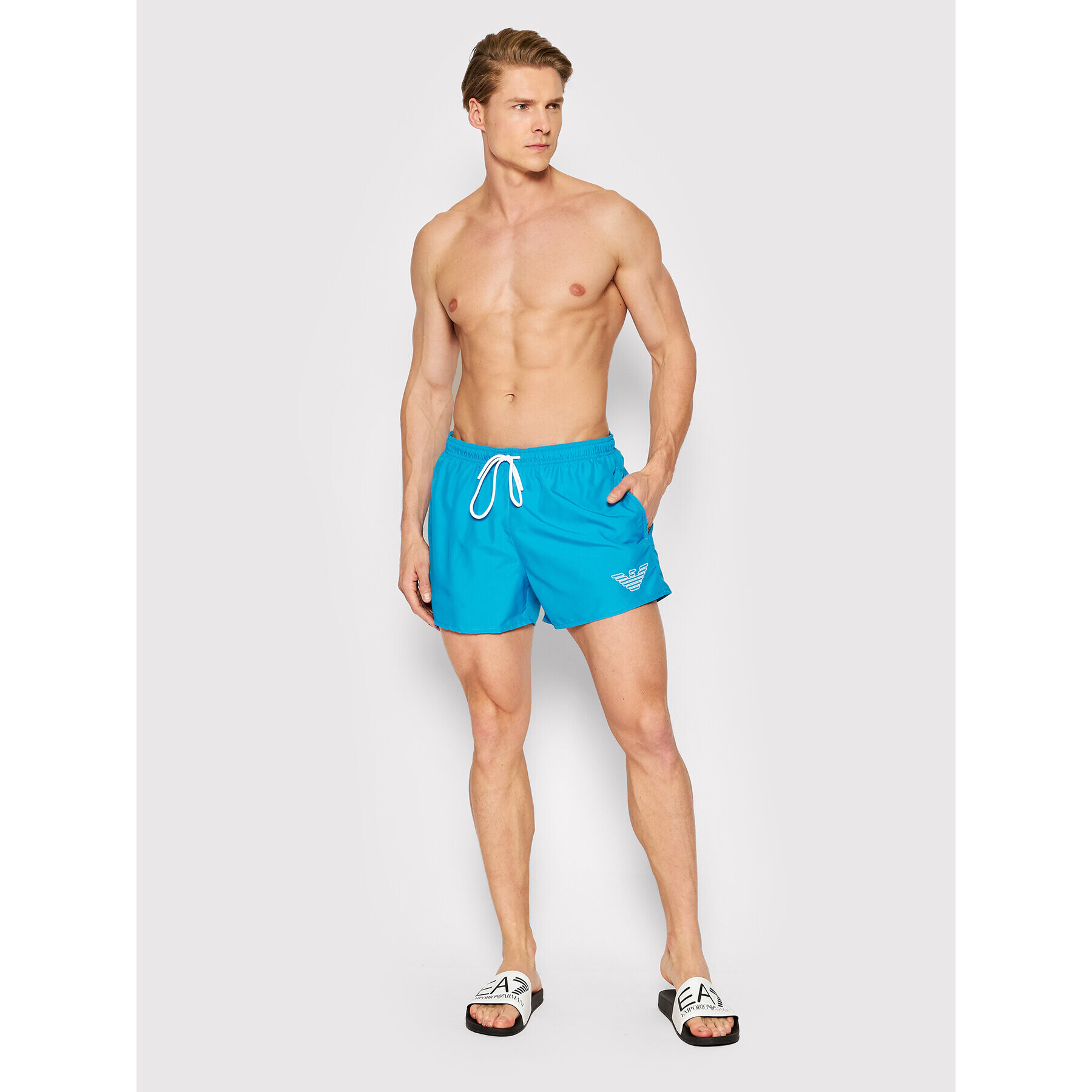 Emporio Armani Underwear Plavecké šortky 211752 2R438 21432 Modrá Regular Fit - Pepit.sk