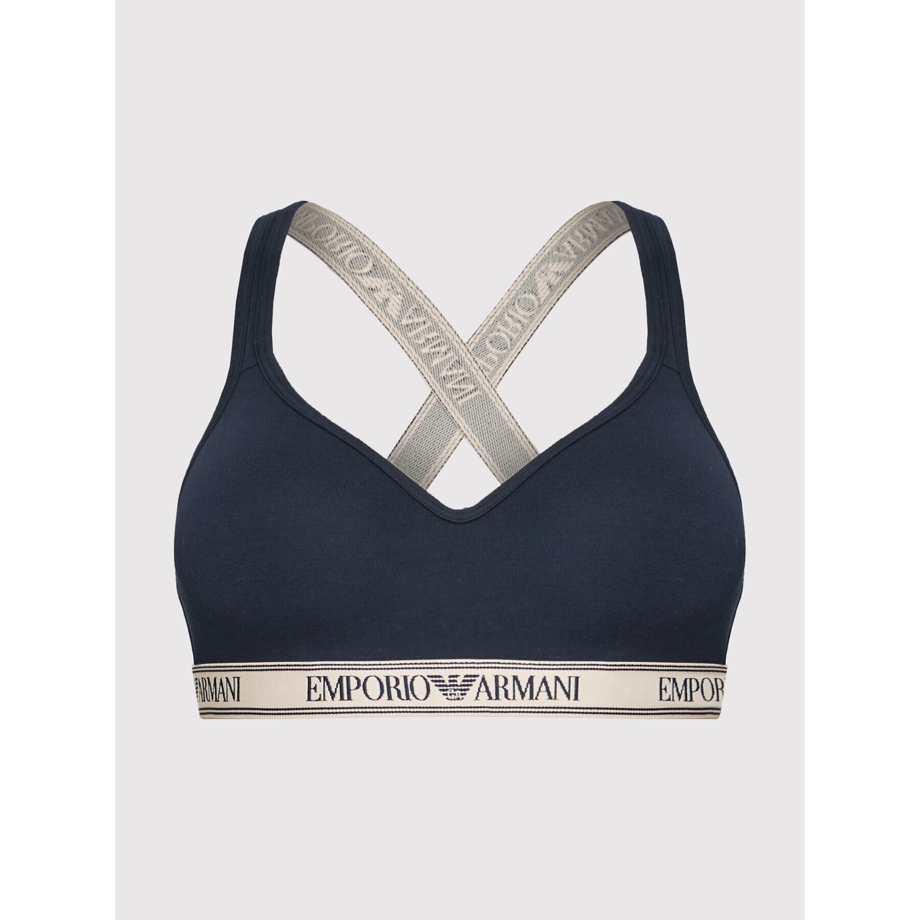 Emporio Armani Underwear Podprsenka bez kostíc 163995 1A227 00135 Tmavomodrá - Pepit.sk