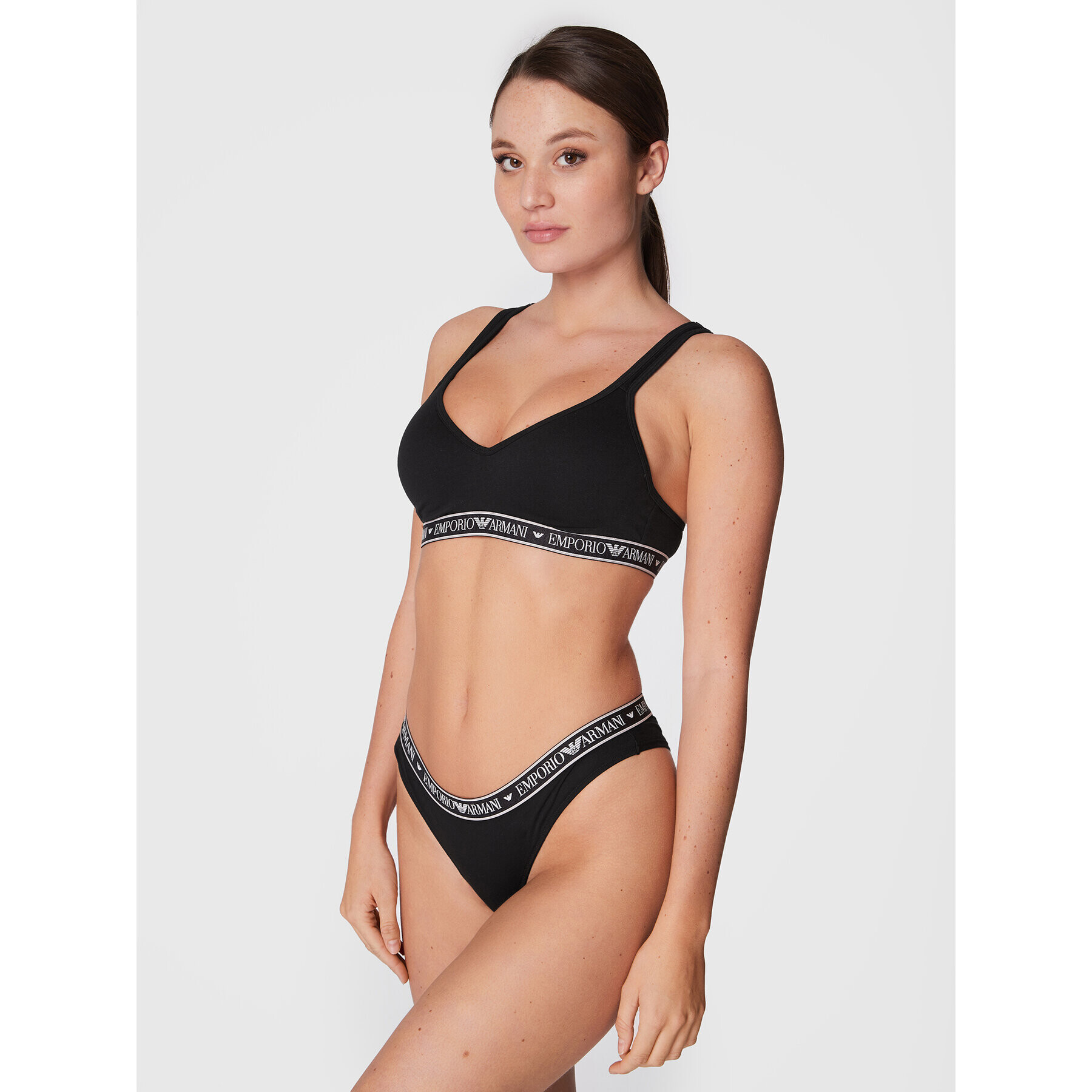 Emporio Armani Underwear Podprsenka bez kostíc 163995 2F227 00020 Čierna - Pepit.sk