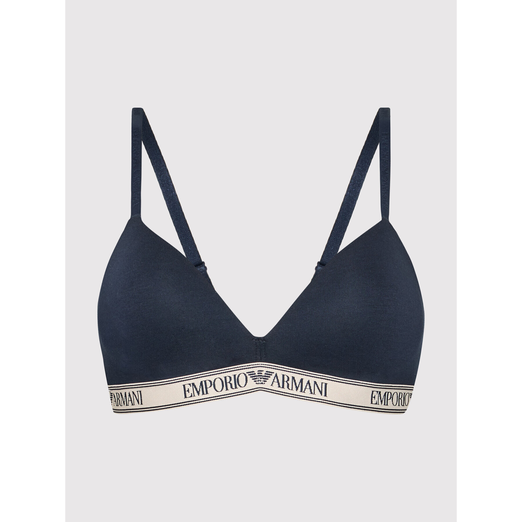 Emporio Armani Underwear Podprsenka bez kostíc 164410 1A227 00135 Tmavomodrá - Pepit.sk