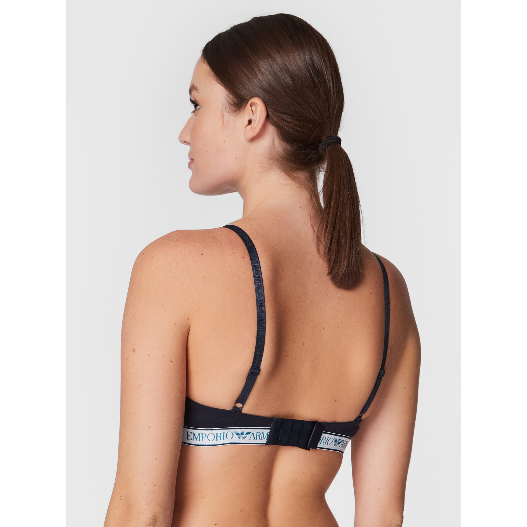 Emporio Armani Underwear Podprsenka bez kostíc 164410 2F227 00135 Tmavomodrá - Pepit.sk