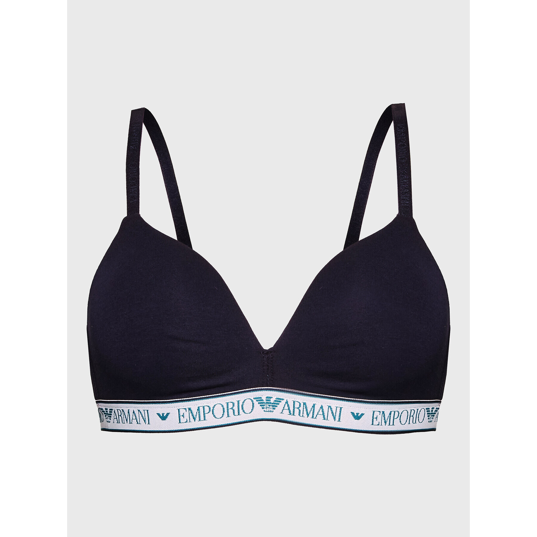 Emporio Armani Underwear Podprsenka bez kostíc 164410 2F227 00135 Tmavomodrá - Pepit.sk