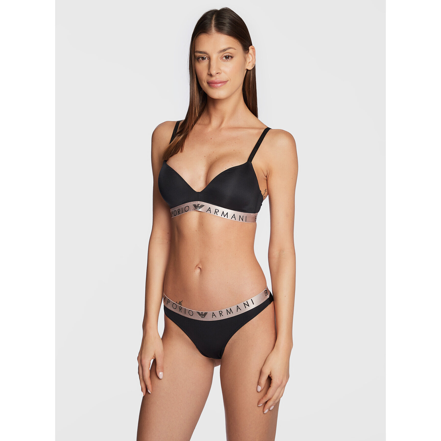 Emporio Armani Underwear Podprsenka bez kostíc 164410 2F235 00020 Čierna - Pepit.sk