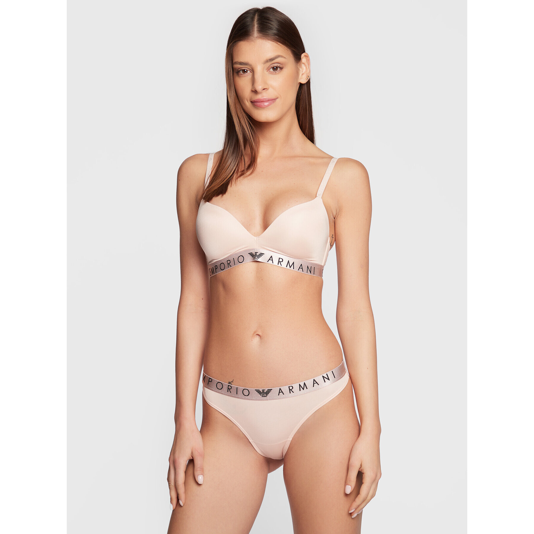 Emporio Armani Underwear Podprsenka bez kostíc 164410 2F235 00470 Ružová - Pepit.sk