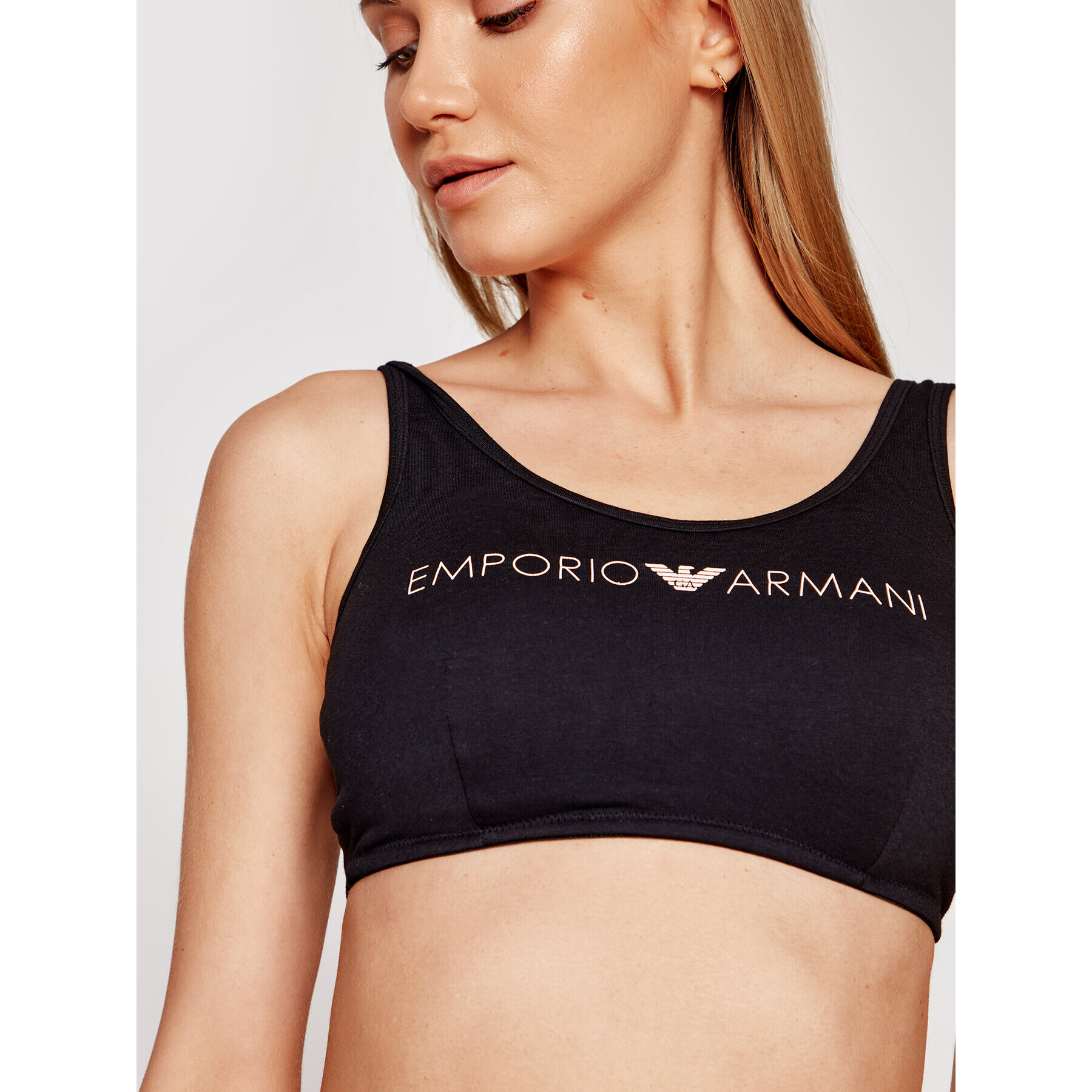 Emporio Armani Underwear Podprsenkový top 164403 1P227 00020 Čierna - Pepit.sk