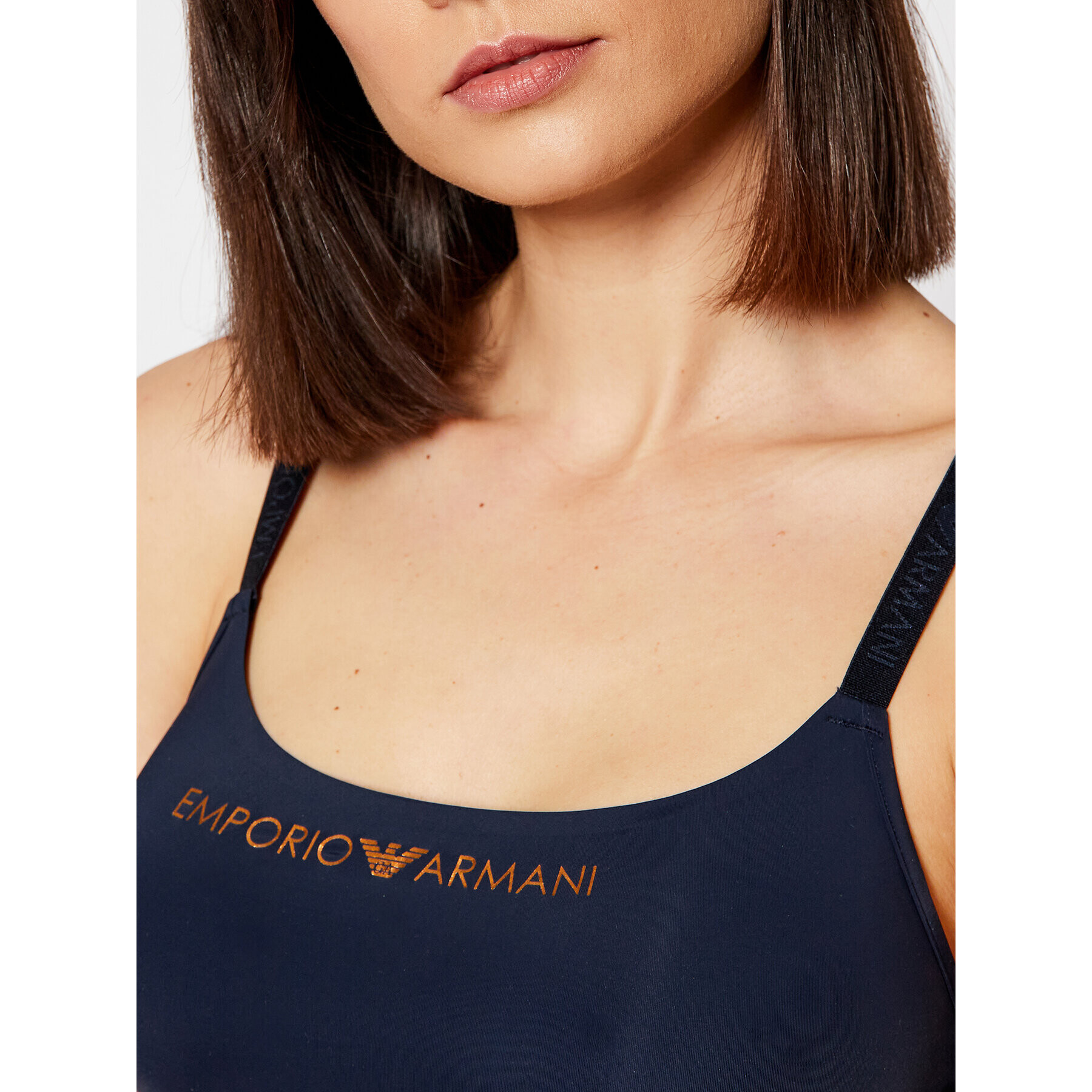 Emporio Armani Underwear Podprsenkový top 164406 1P284 00135 Tmavomodrá - Pepit.sk