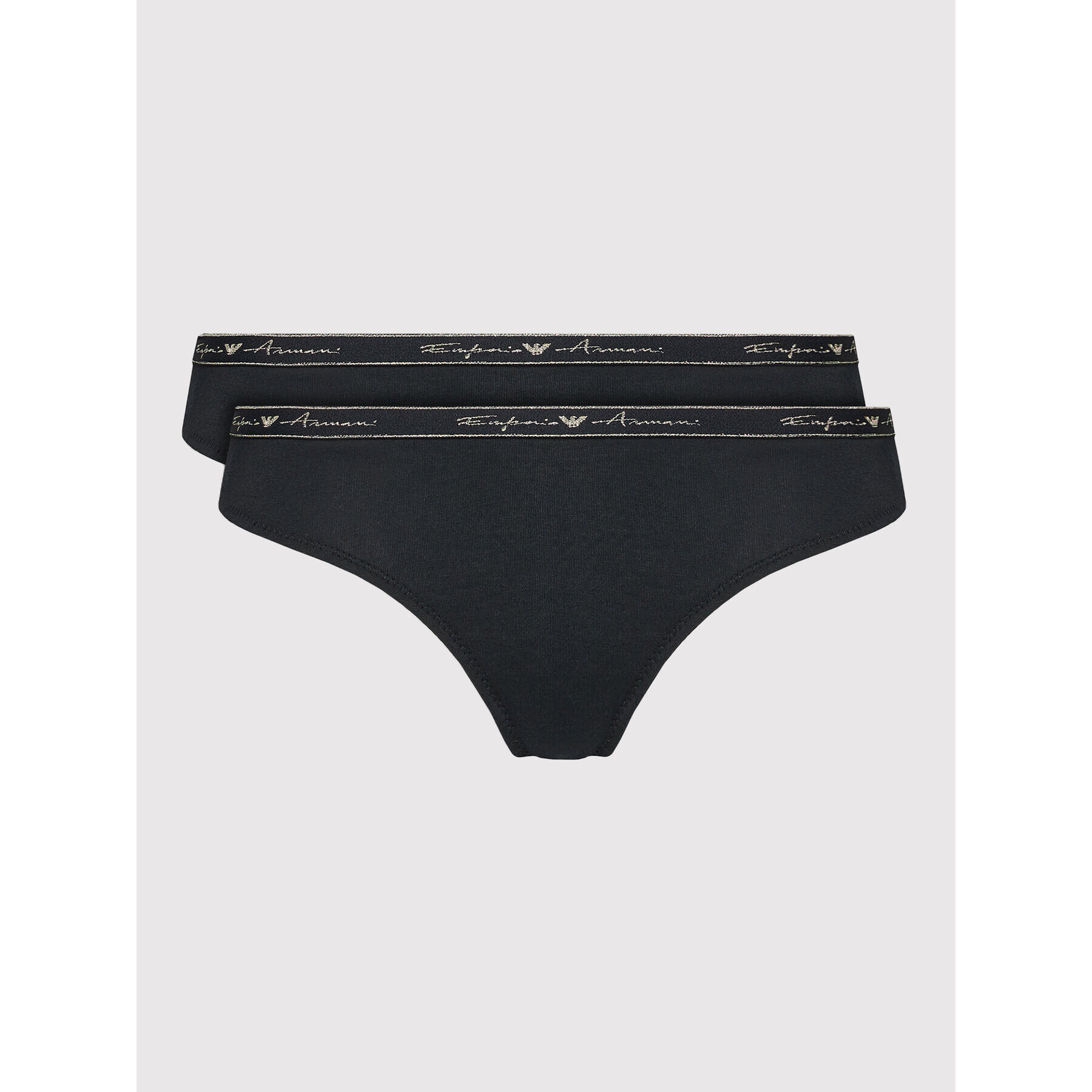 Emporio Armani Underwear Súprava 2 kusov brazílskych nohavičiek 163337 1A223 00020 Čierna - Pepit.sk