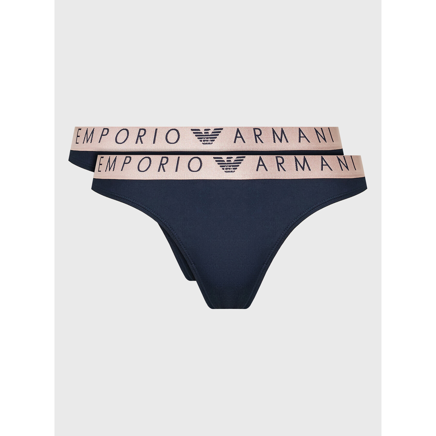 Emporio Armani Underwear Súprava 2 kusov brazílskych nohavičiek 163337 2F235 00135 Tmavomodrá - Pepit.sk