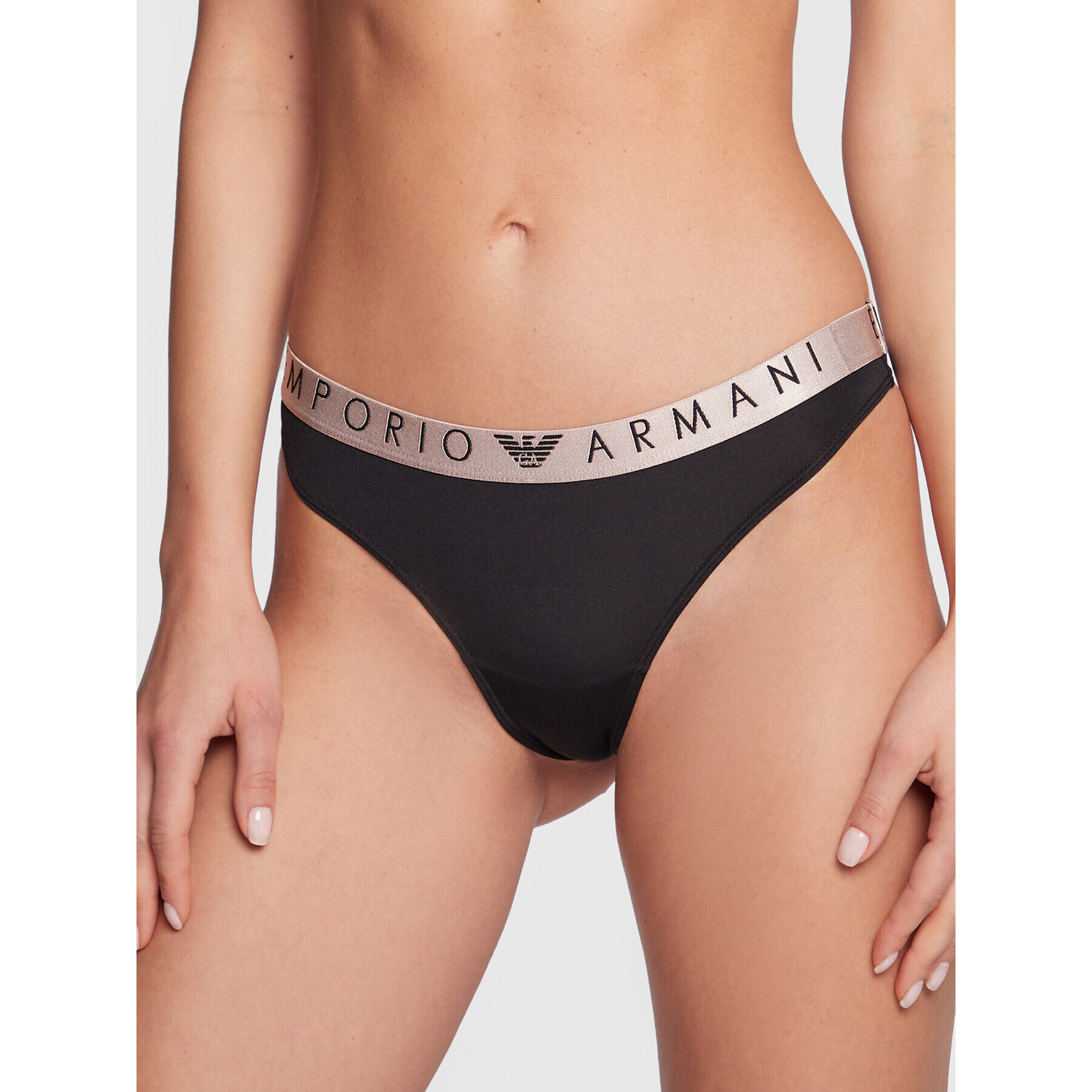 Emporio Armani Underwear Súprava 2 kusov stringových nohavičiek 163333 2F235 2F235 Čierna - Pepit.sk