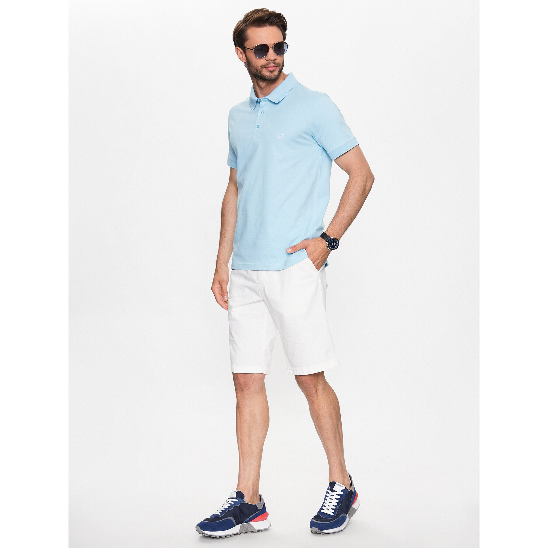 Emporio Armani Polokošeľa 211804 3R461 00031 Modrá Regular Fit - Pepit.sk