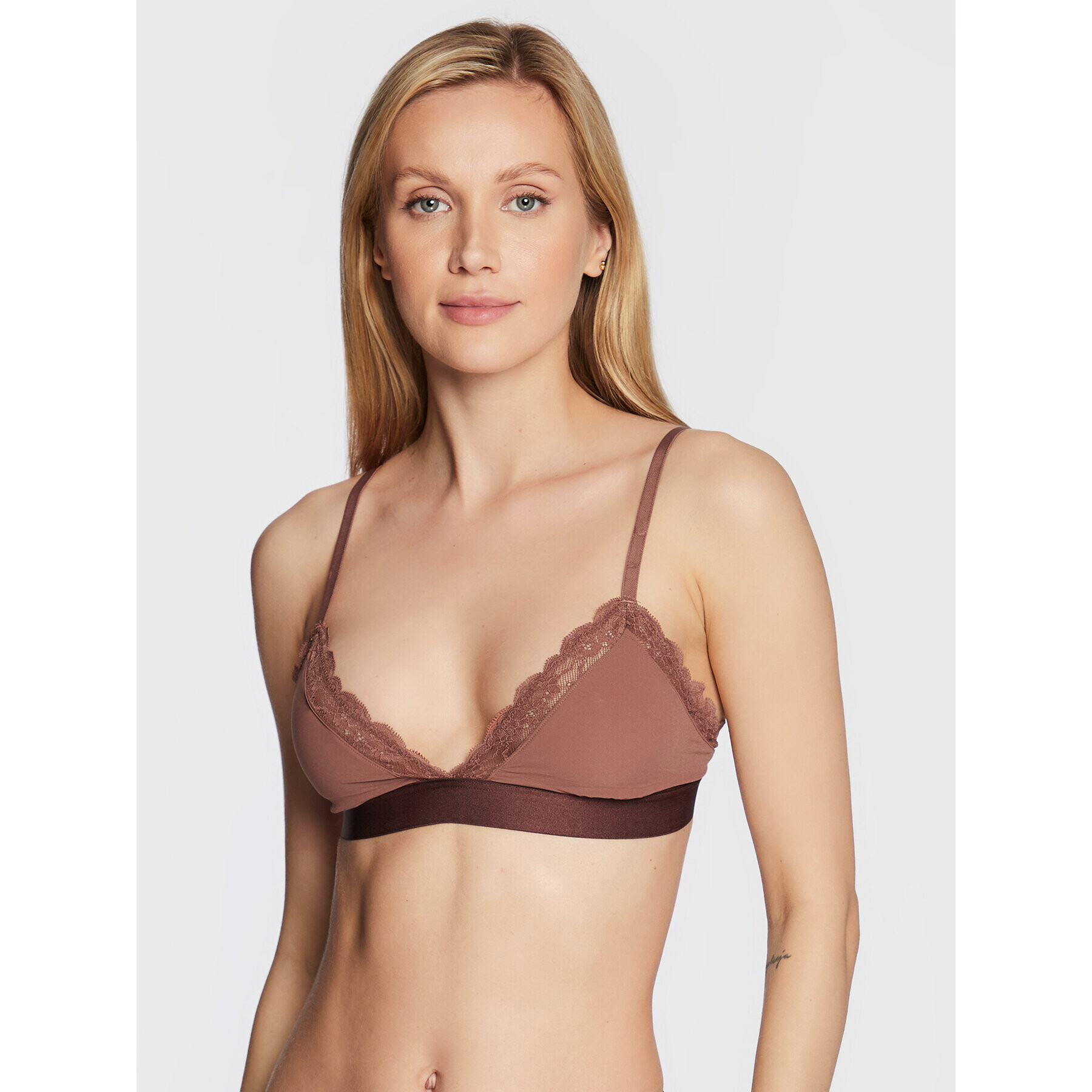 Etam Podprsenka Bralette Ditsy 6531365 Hnedá - Pepit.sk