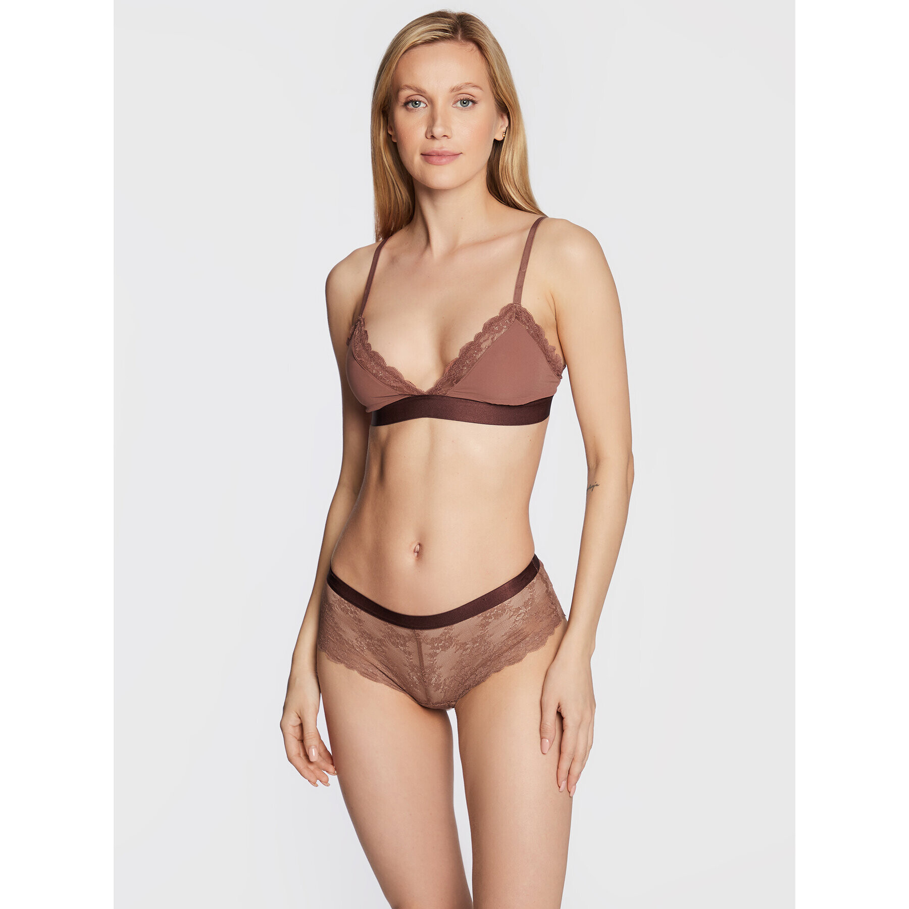 Etam Podprsenka Bralette Ditsy 6531365 Hnedá - Pepit.sk