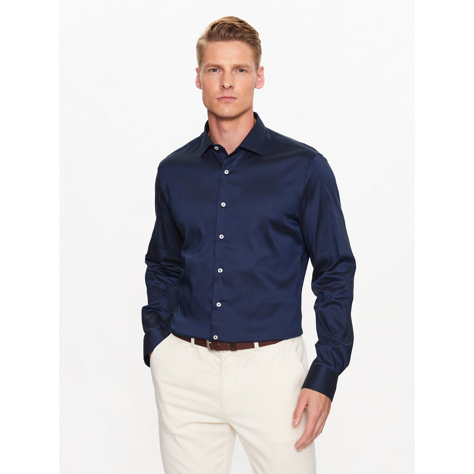 Eterna Košeľa 3377/F170 Tmavomodrá Slim Fit - Pepit.sk