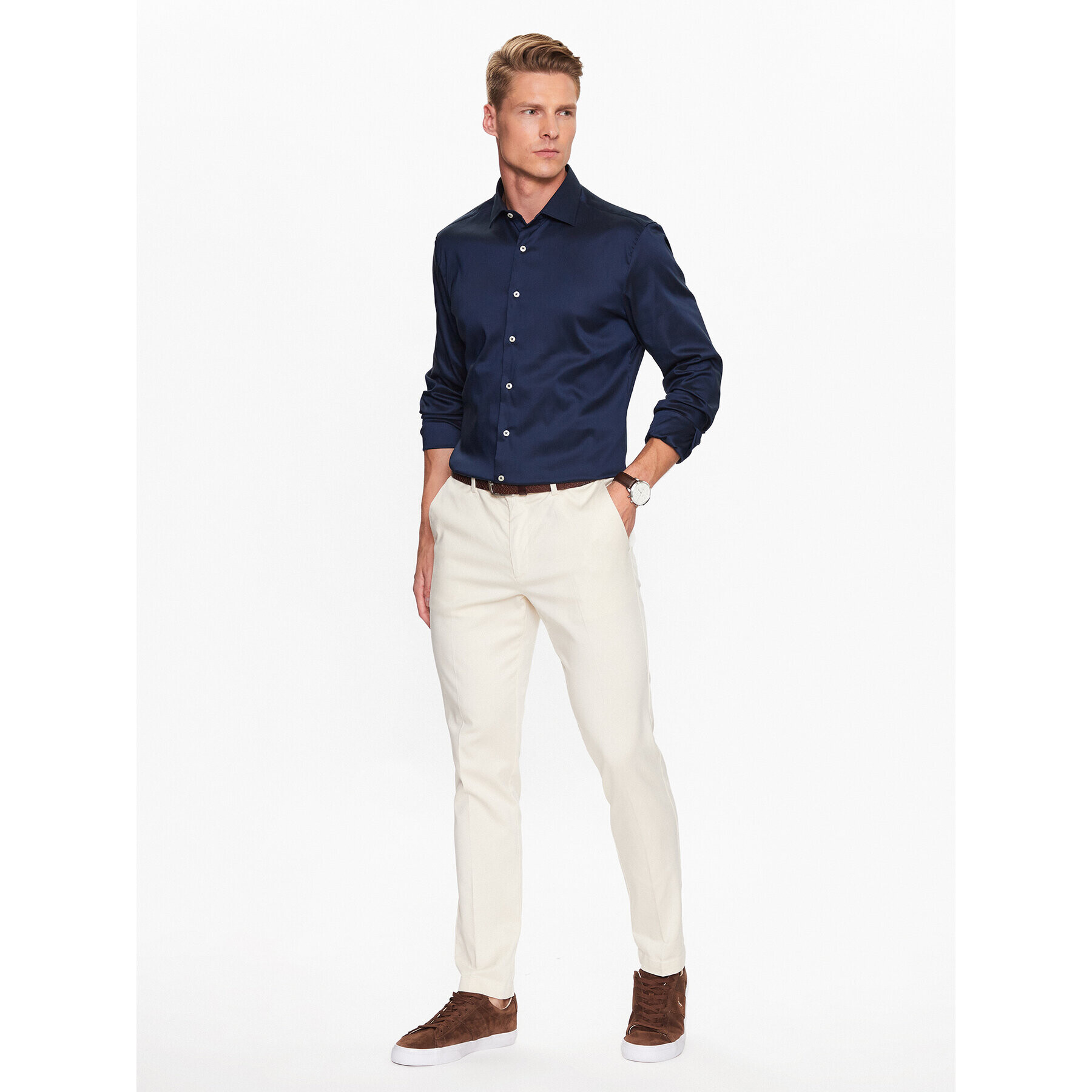 Eterna Košeľa 3377/F170 Tmavomodrá Slim Fit - Pepit.sk