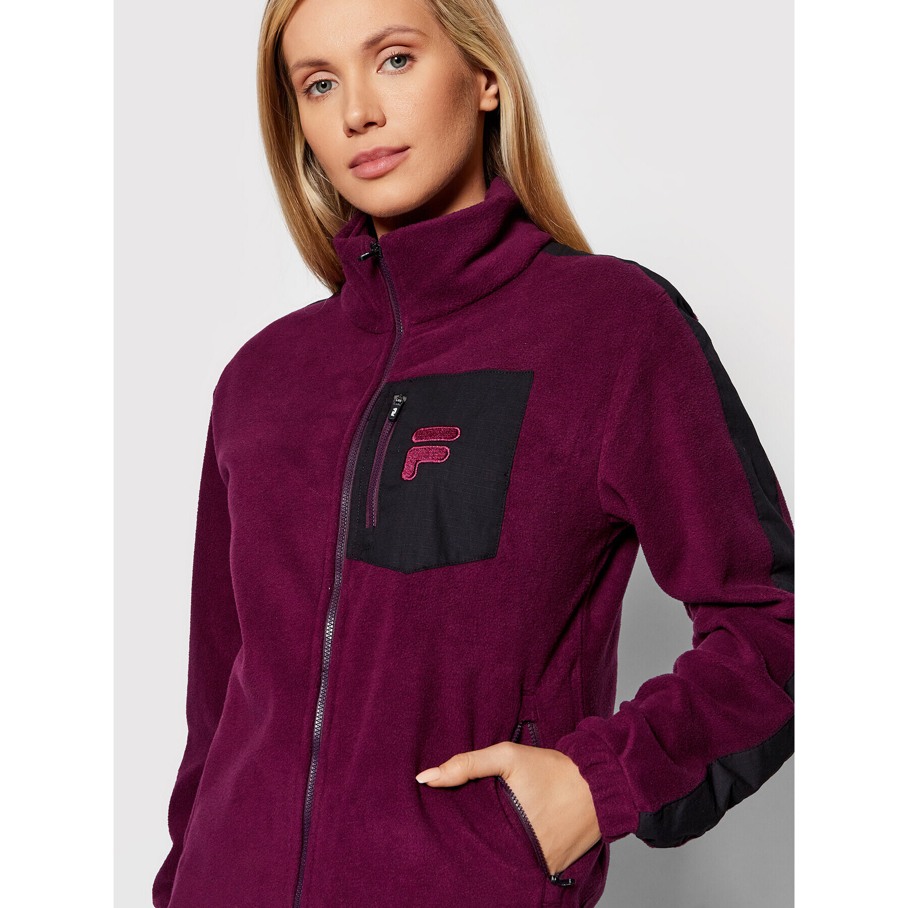 Fila Fleecová mikina Rina 689402 Fialová Regular Fit - Pepit.sk