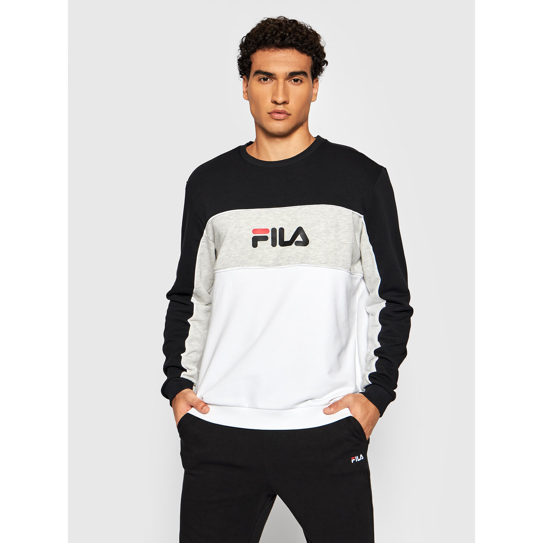 Fila Mikina Aqil 688467 Biela Regular Fit - Pepit.sk