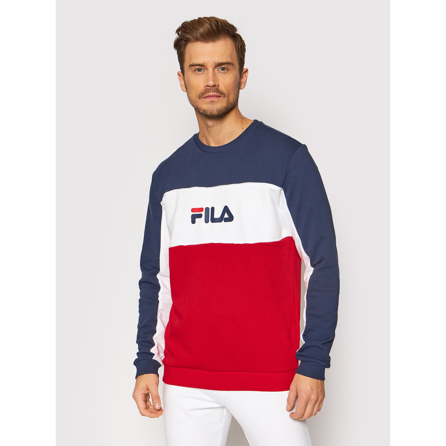 Fila Mikina Aqil Blocked Crew 688467 Farebná Regular Fit - Pepit.sk