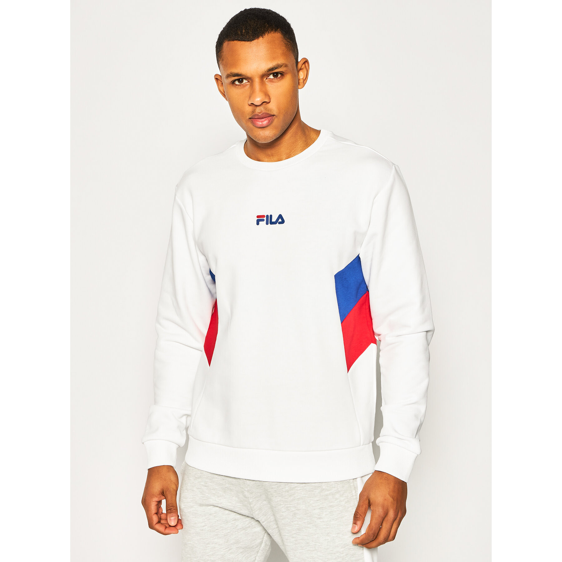 Fila Mikina Baker Crew 687481 Biela Regular Fit - Pepit.sk