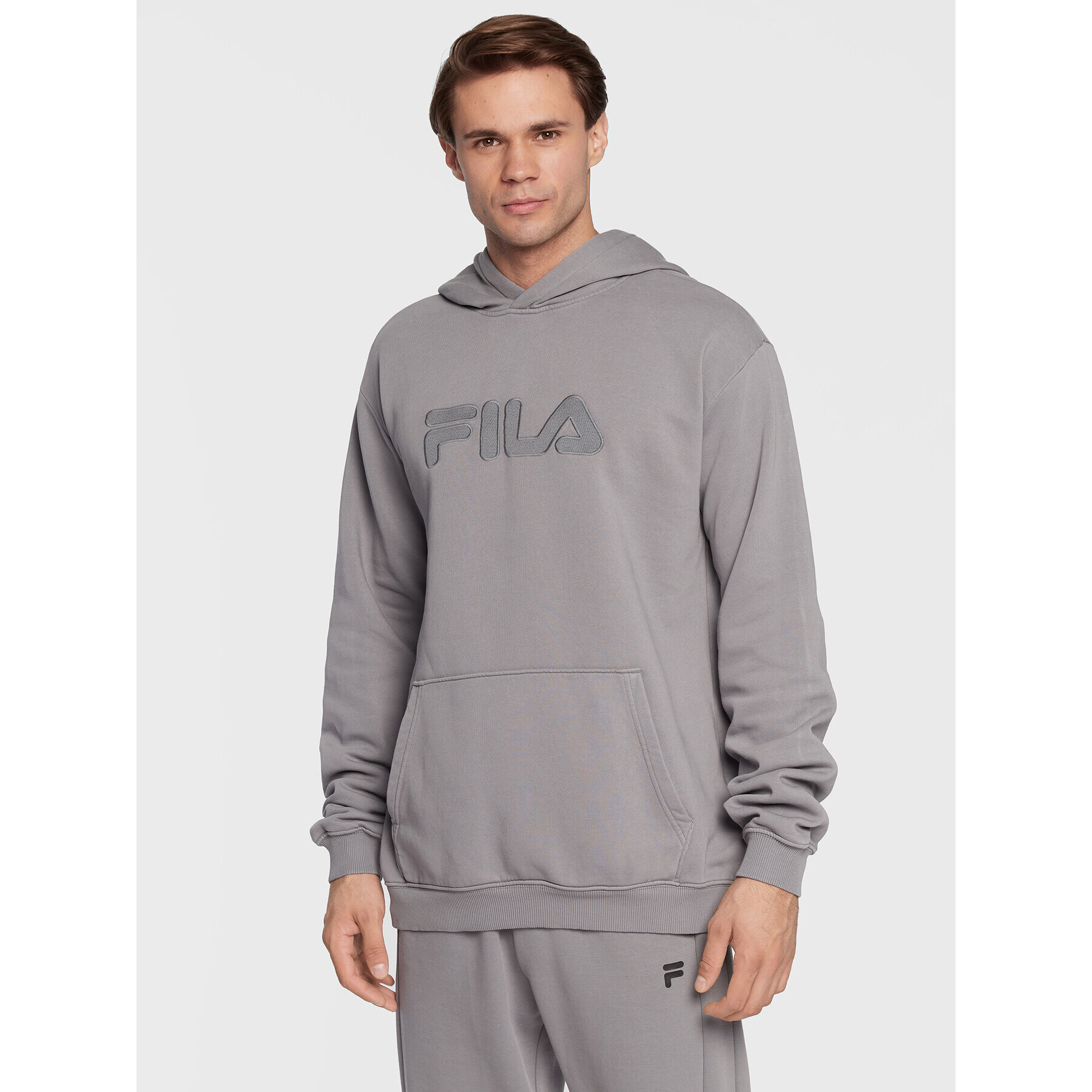 Fila Mikina Bischkek FAM0277 Sivá Regular Fit - Pepit.sk