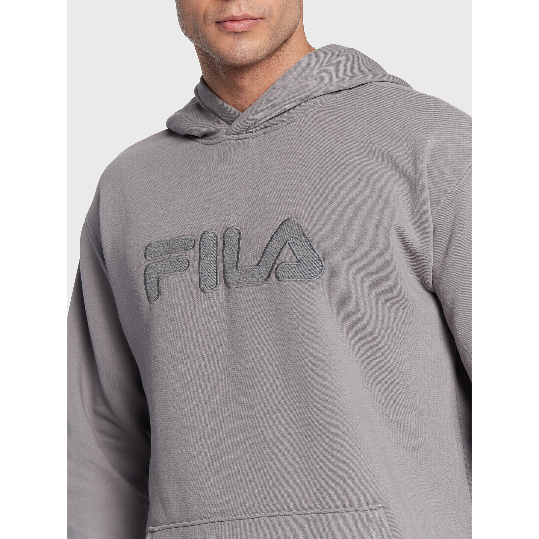 Fila Mikina Bischkek FAM0277 Sivá Regular Fit - Pepit.sk