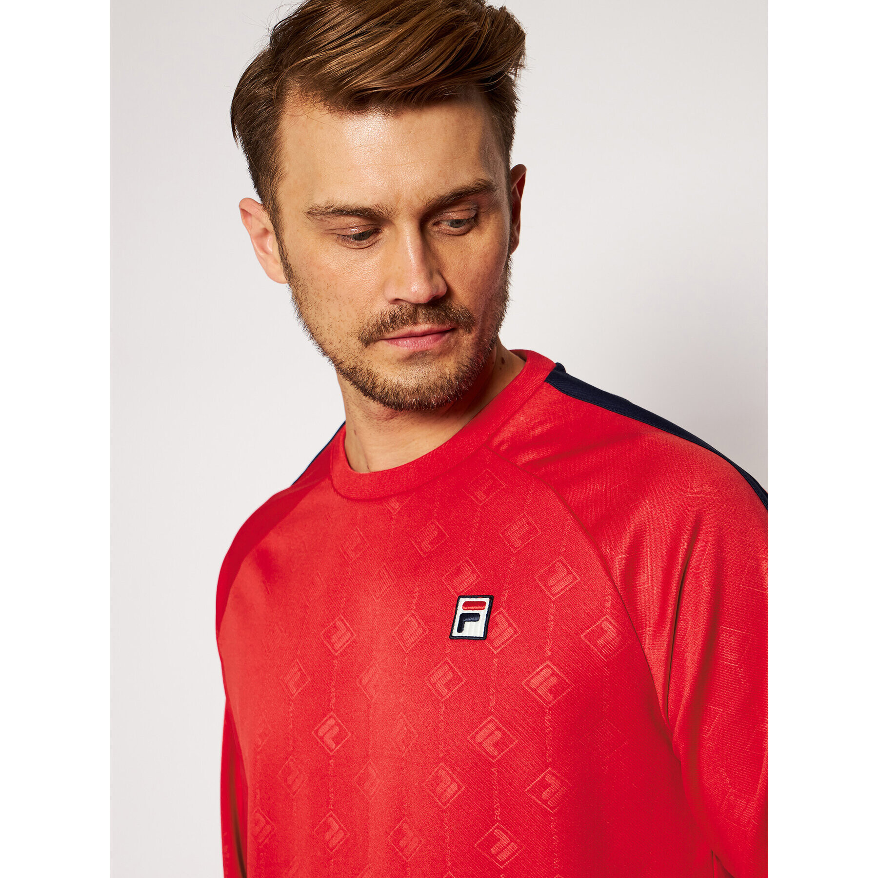 Fila Mikina Hinto 687883 Červená Regular Fit - Pepit.sk