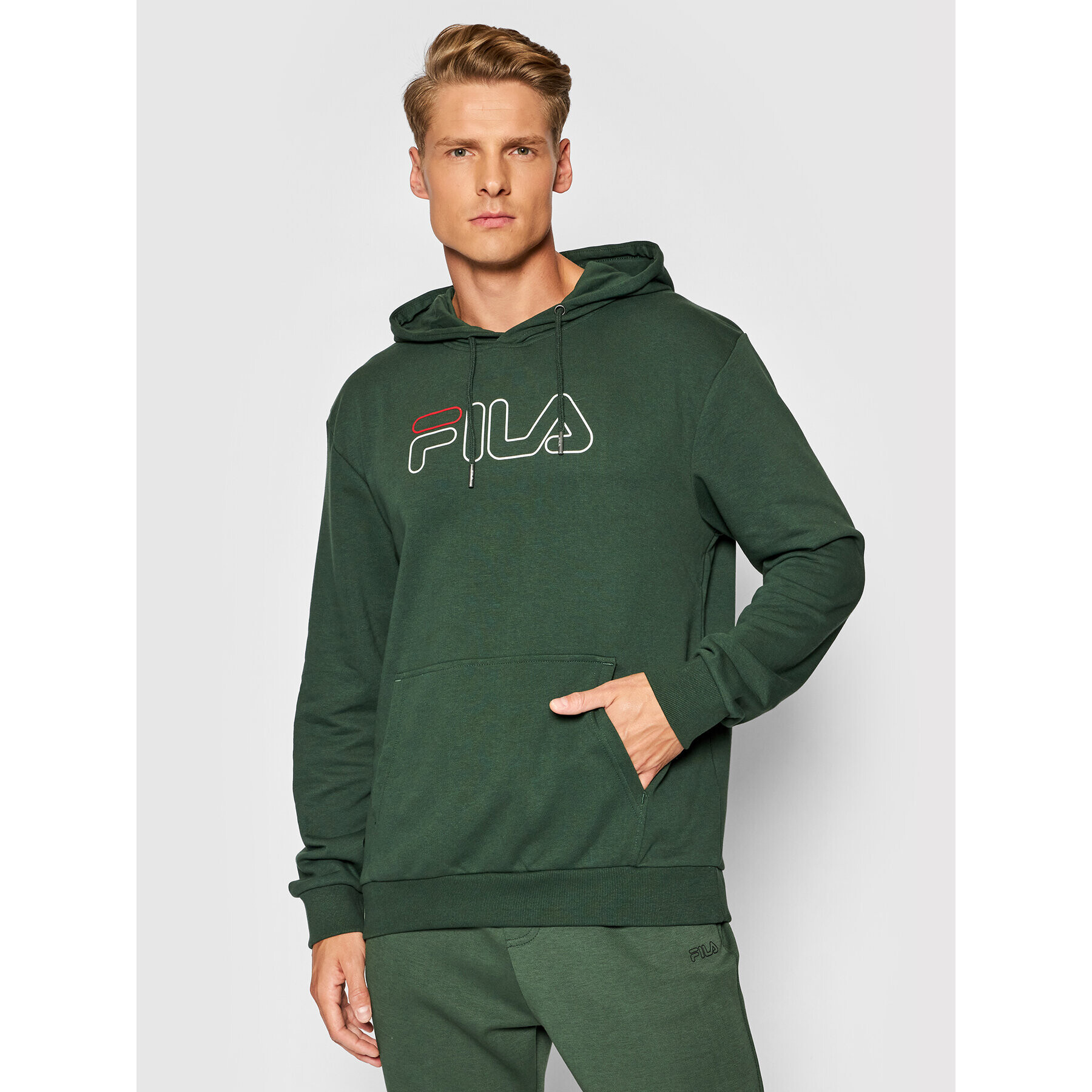 Fila Mikina Laban 687125 Zelená Regular Fit - Pepit.sk