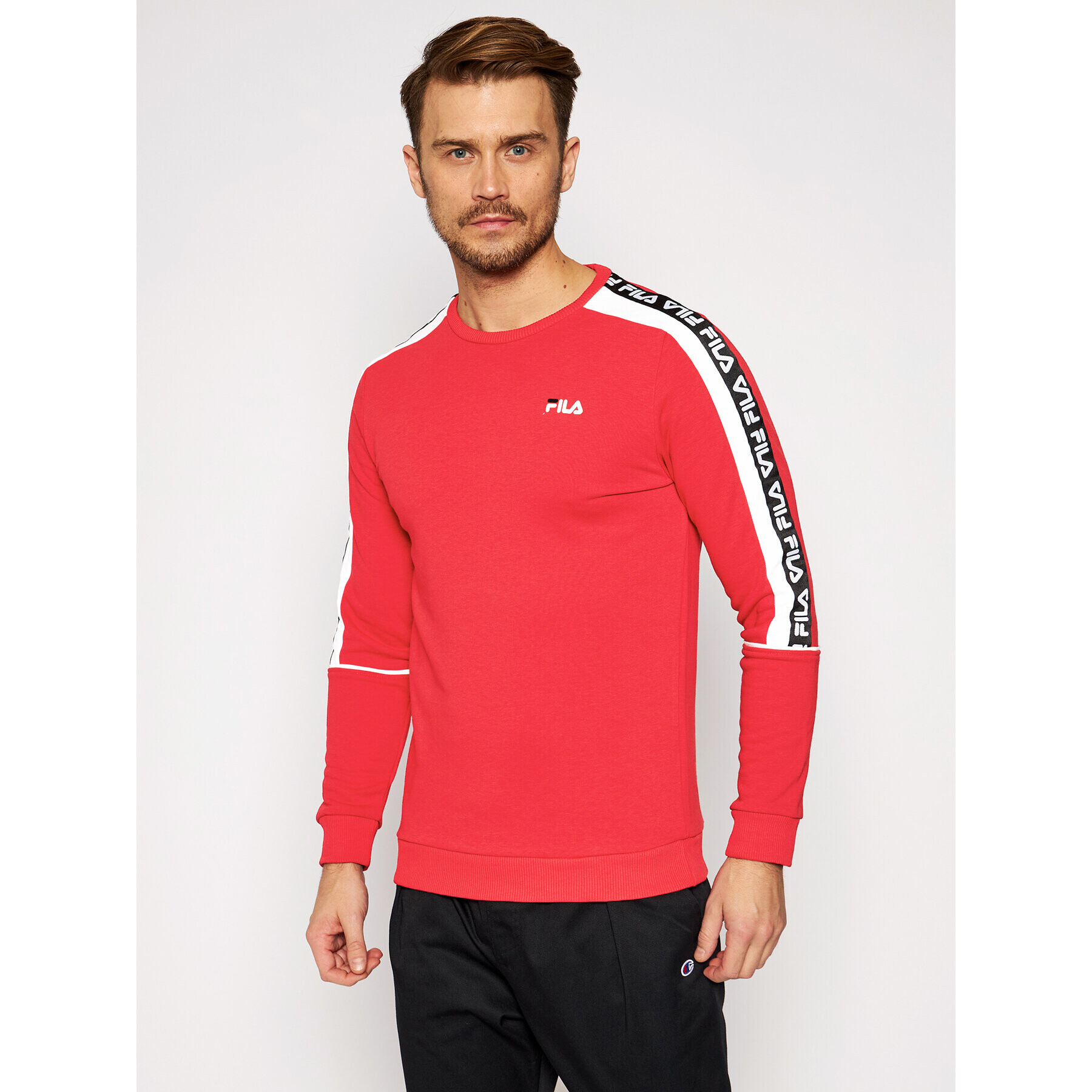 Fila Mikina Teom 688812 Červená Regular Fit - Pepit.sk