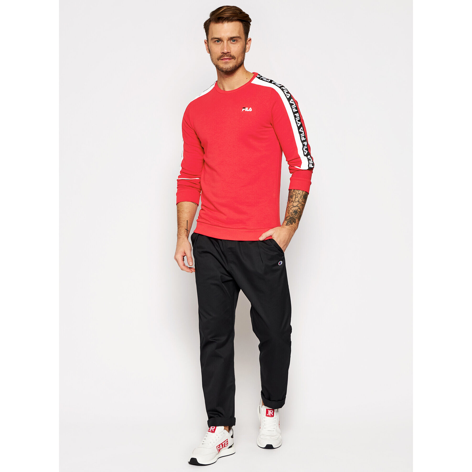 Fila Mikina Teom 688812 Červená Regular Fit - Pepit.sk