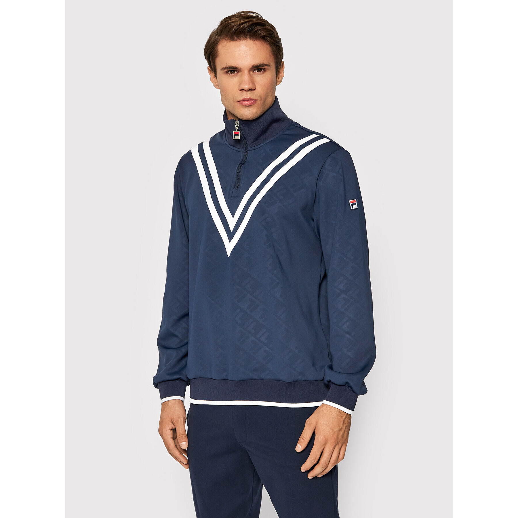 Fila Mikina Teslin 689173 Tmavomodrá Regular Fit - Pepit.sk