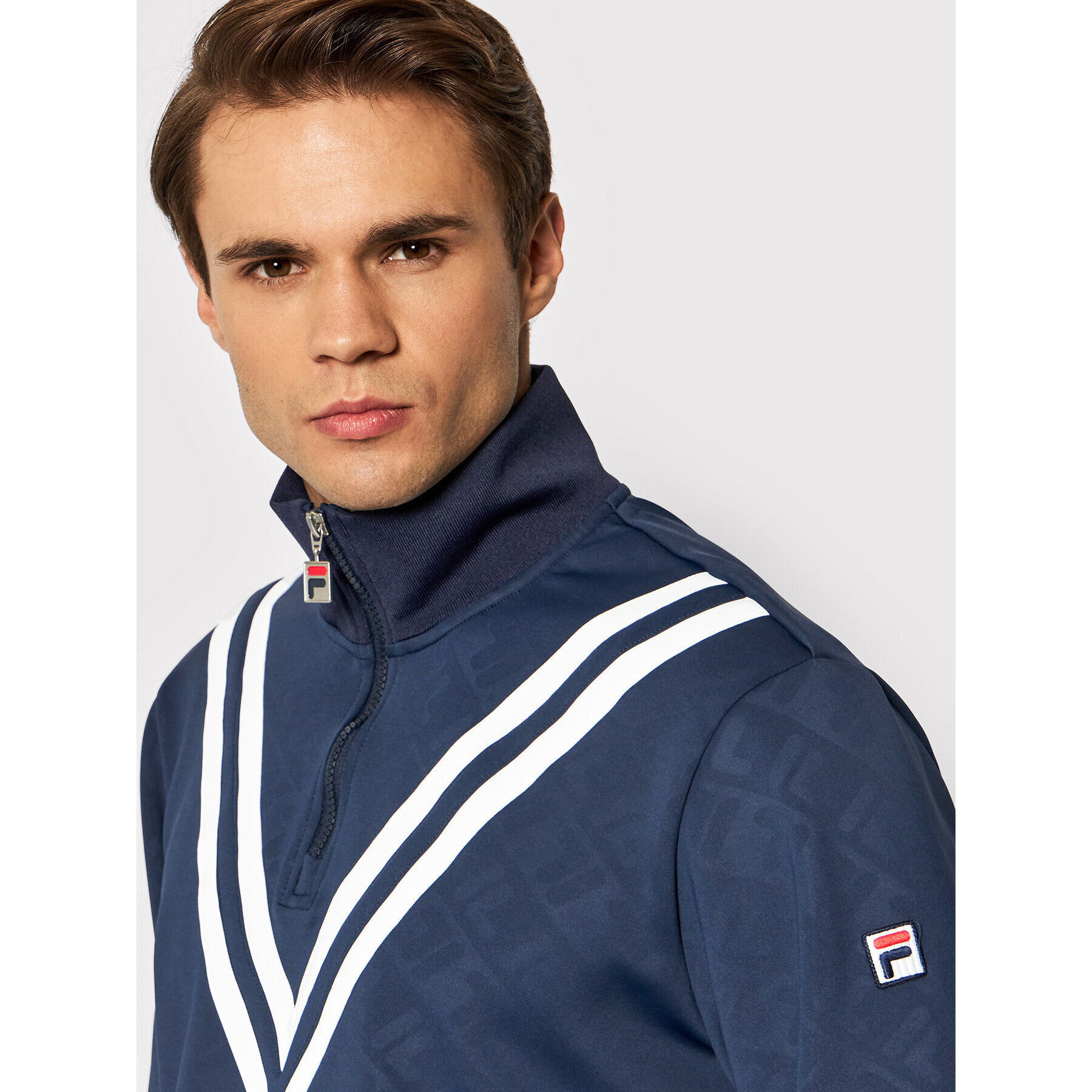 Fila Mikina Teslin 689173 Tmavomodrá Regular Fit - Pepit.sk