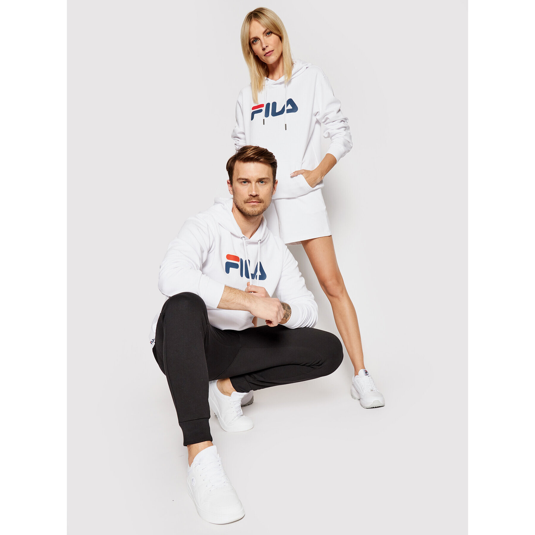 Fila Mikina Unisex 681090 Biela Regular Fit - Pepit.sk