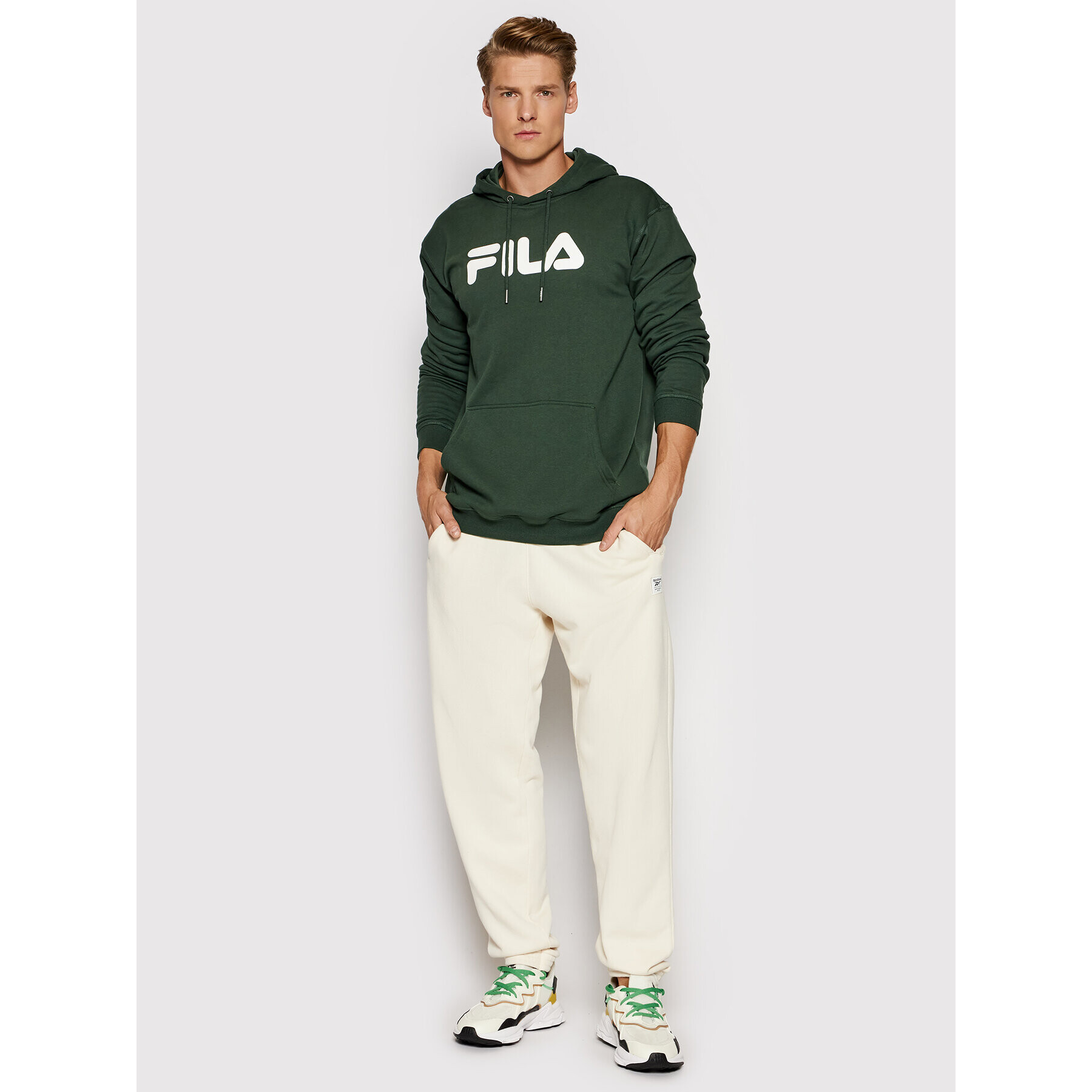 Fila Mikina Unisex Classic Pure 681090 Zelená Regular Fit - Pepit.sk