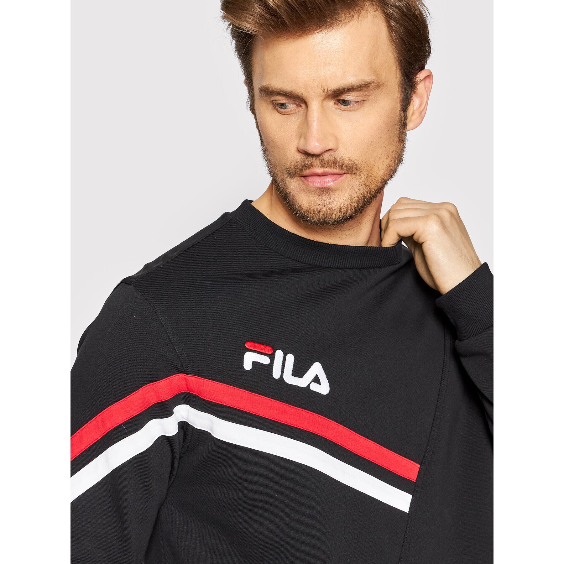 Fila Mikina Zeitz FAM0088 Čierna Relaxed Fit - Pepit.sk