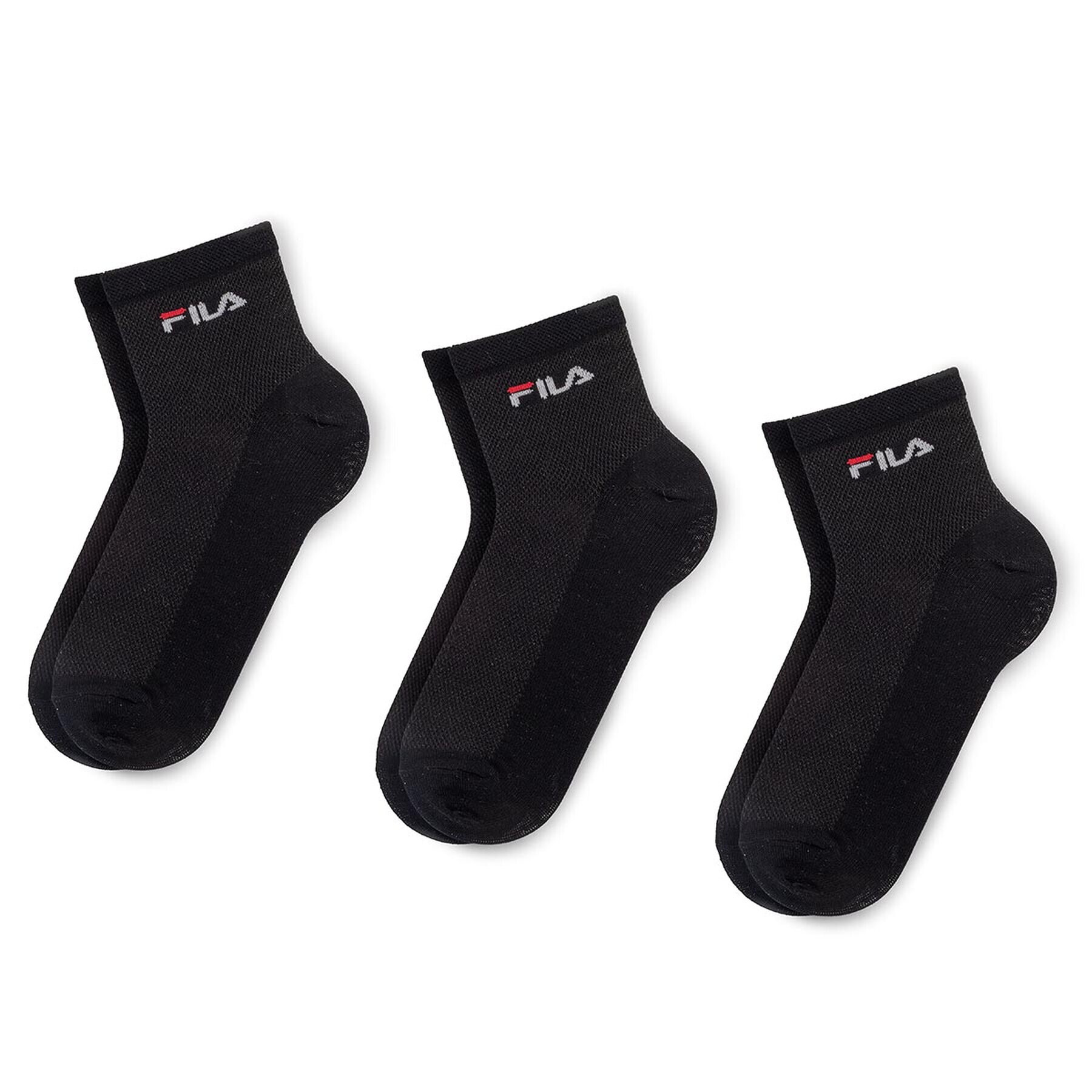 Fila Súprava 3 párov vysokých ponožiek unisex Calza Quarter F1742 Čierna - Pepit.sk