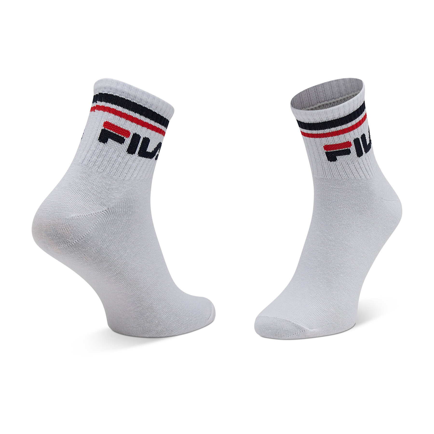 Fila Súprava 3 párov vysokých ponožiek unisex Calza Quarter F9398 Biela - Pepit.sk