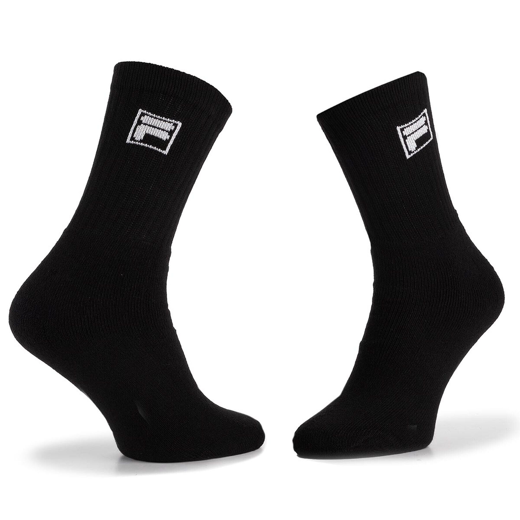 Fila Súprava 3 párov vysokých ponožiek unisex Calza Tennis Socks F9000 Čierna - Pepit.sk