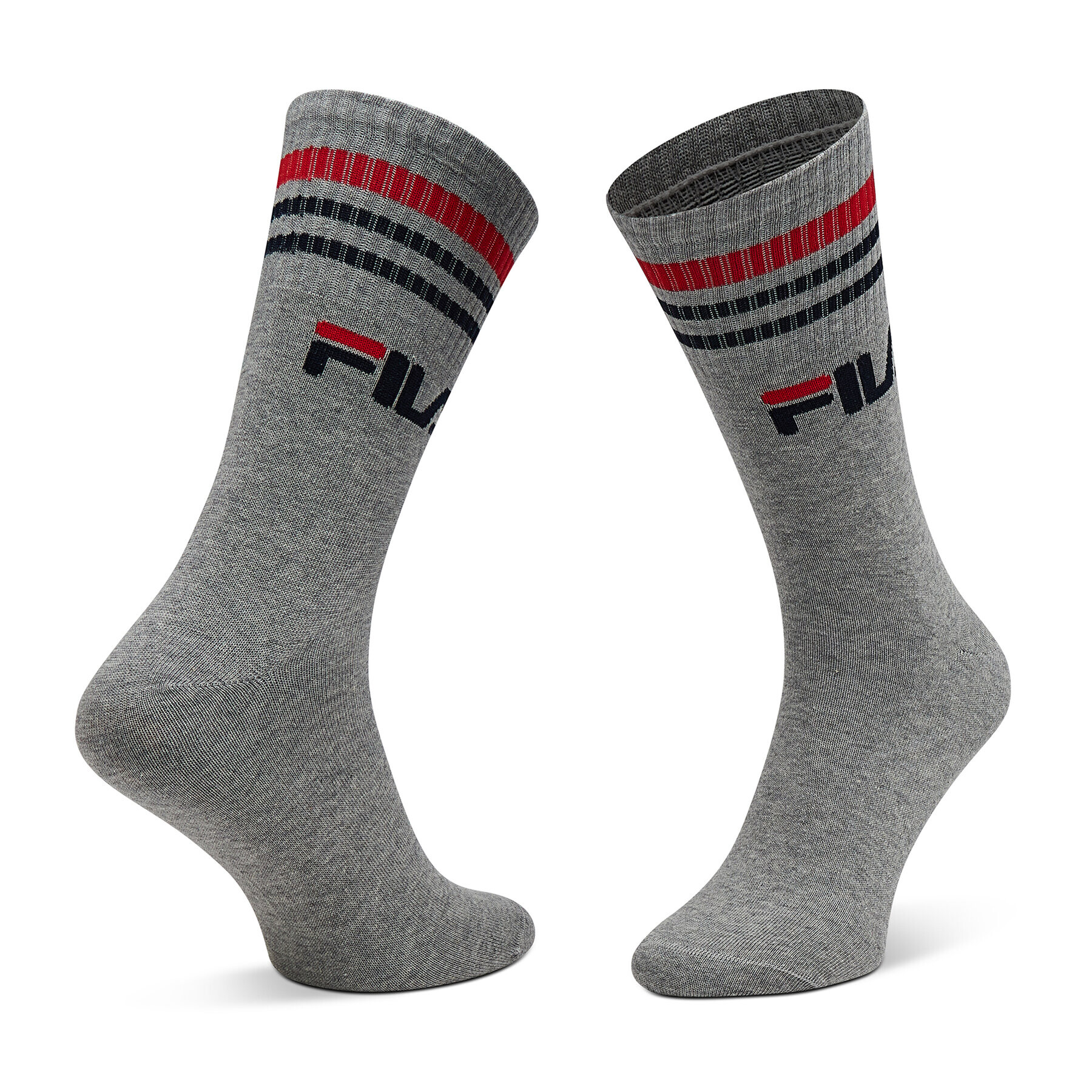 Fila Súprava 3 párov vysokých ponožiek unisex Calze F9090 Sivá - Pepit.sk