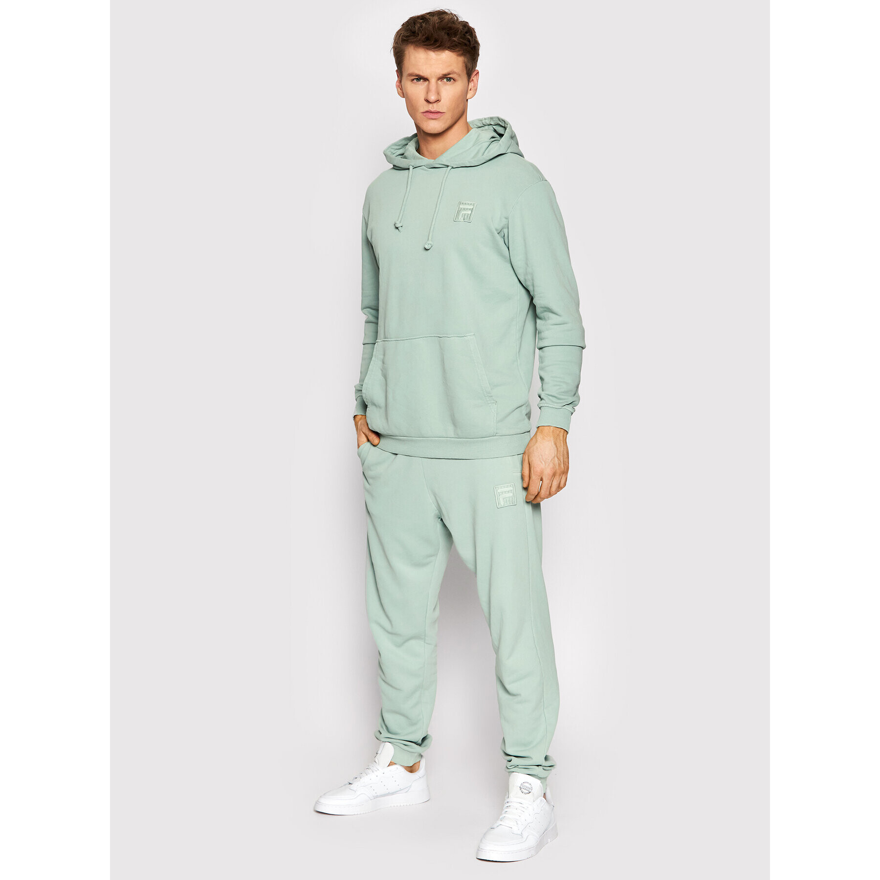 Fila Teplákové nohavice Unisex Bastogne FAU0004 Zelená Regular Fit - Pepit.sk