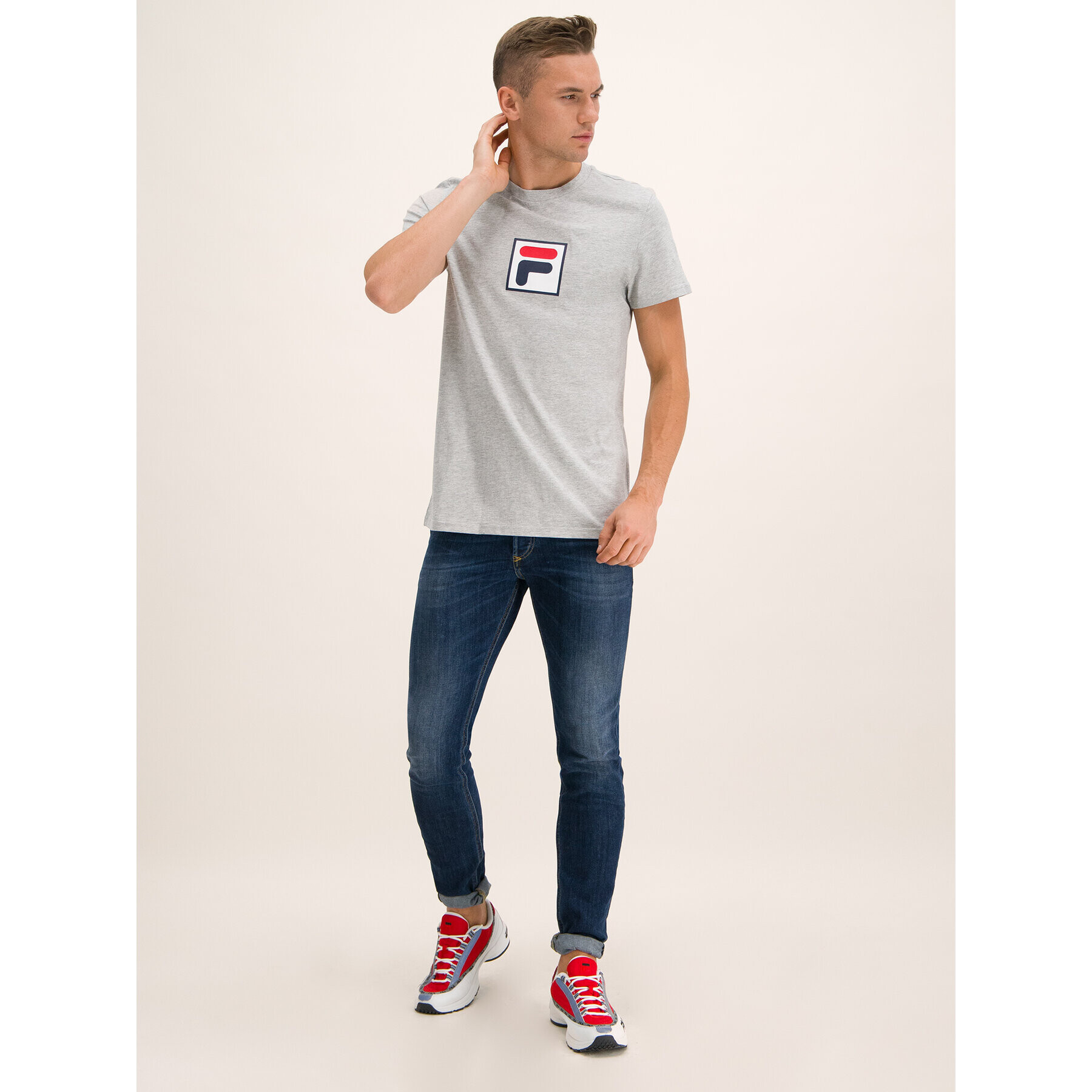 Fila Tričko 682099 Sivá Regular Fit - Pepit.sk