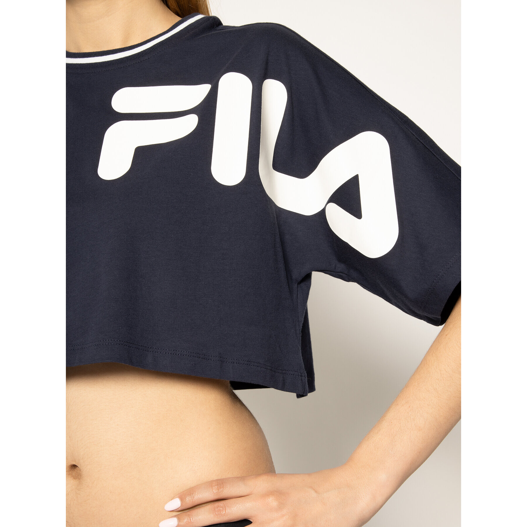 Fila Tričko Barr 687497 Tmavomodrá Cropped Fit - Pepit.sk