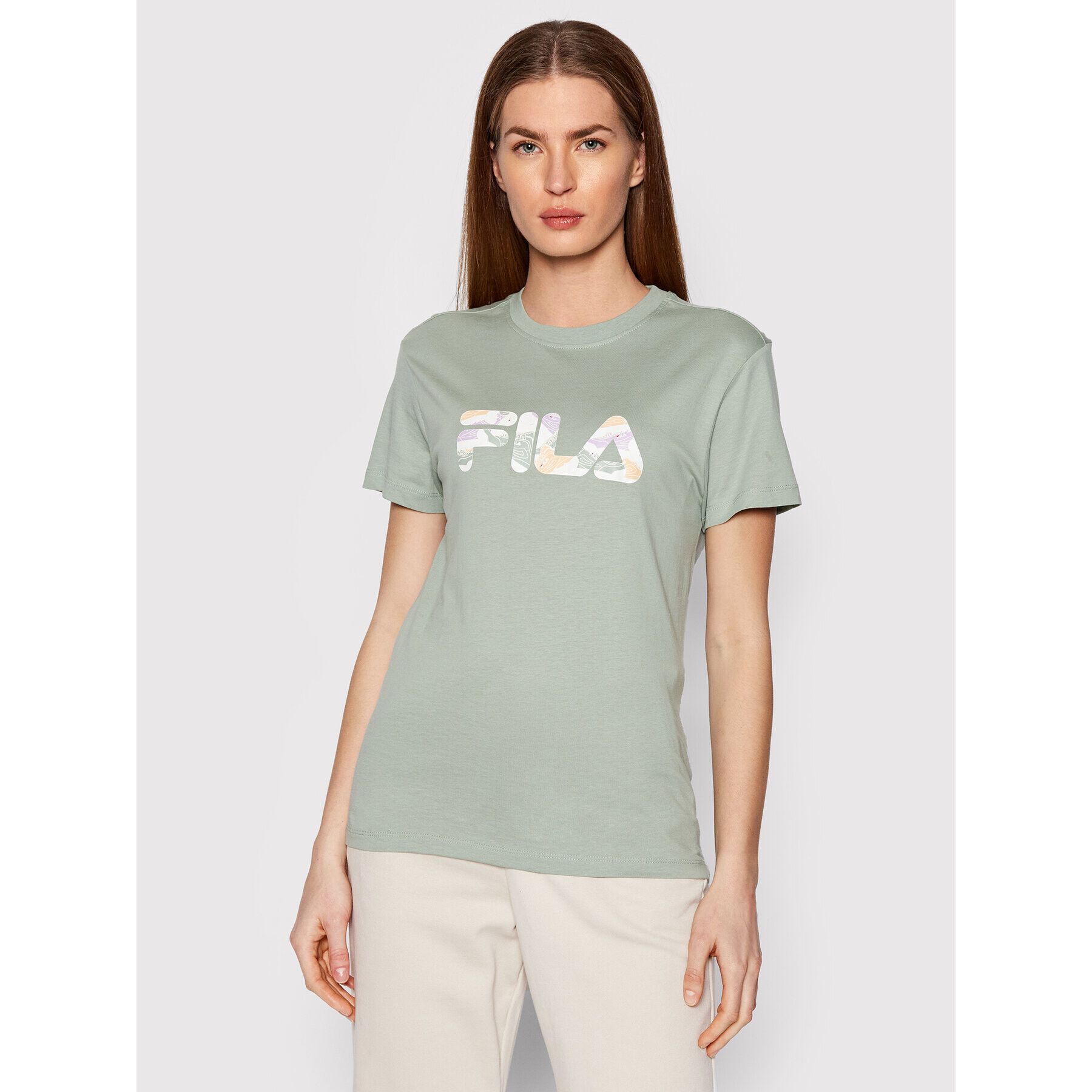 Fila Tričko Basco FAW0098 Zelená Regular Fit - Pepit.sk